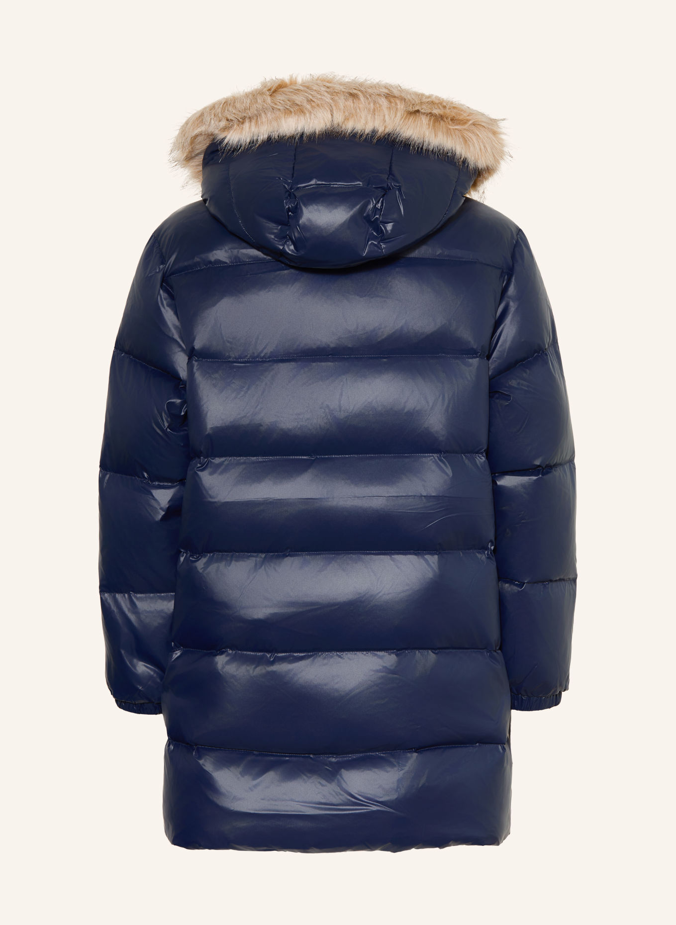TOMMY HILFIGER Down jacket with removable faux fur: DARK BLUE