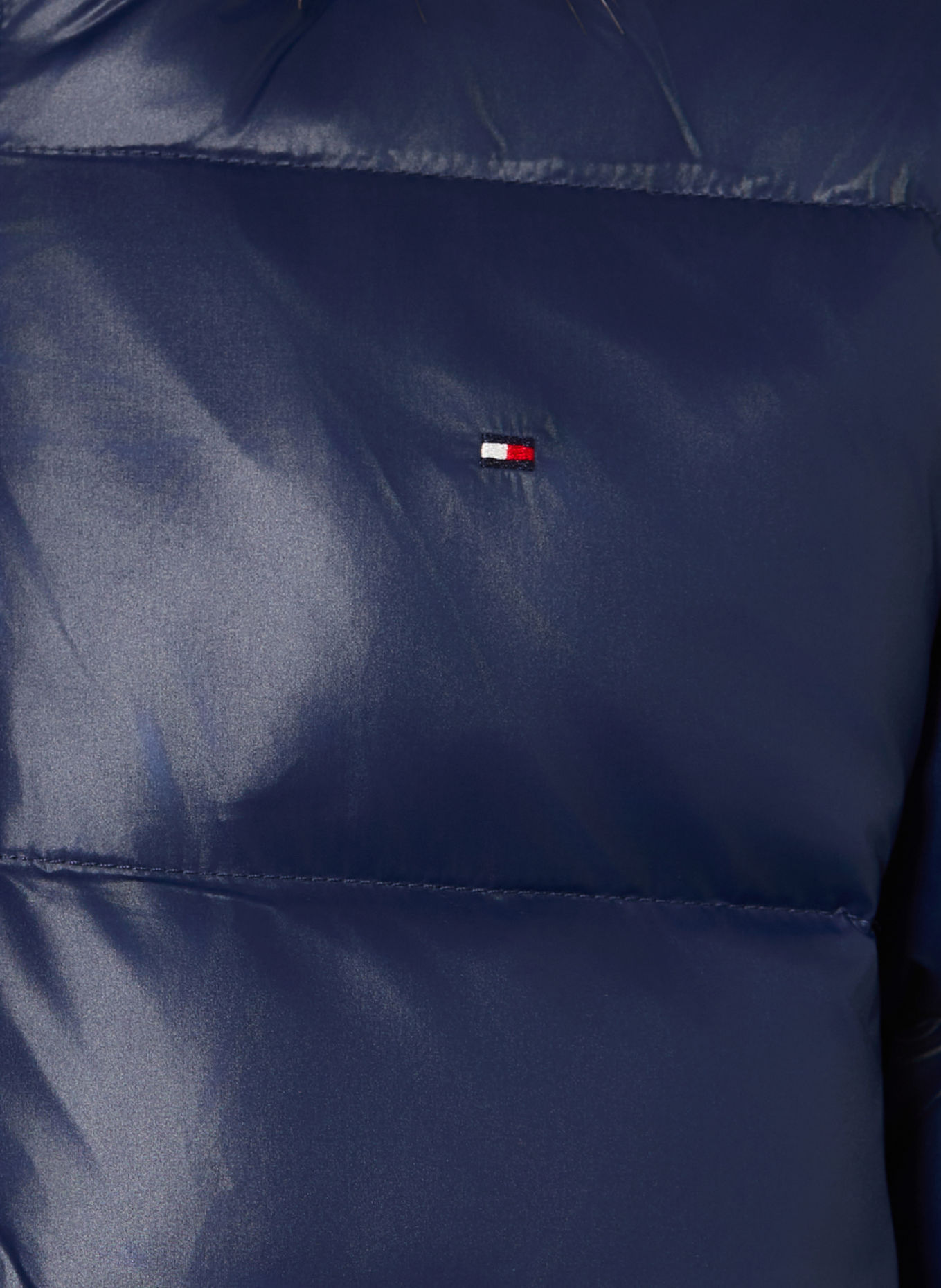 TOMMY HILFIGER Down jacket with removable faux fur: DARK BLUE