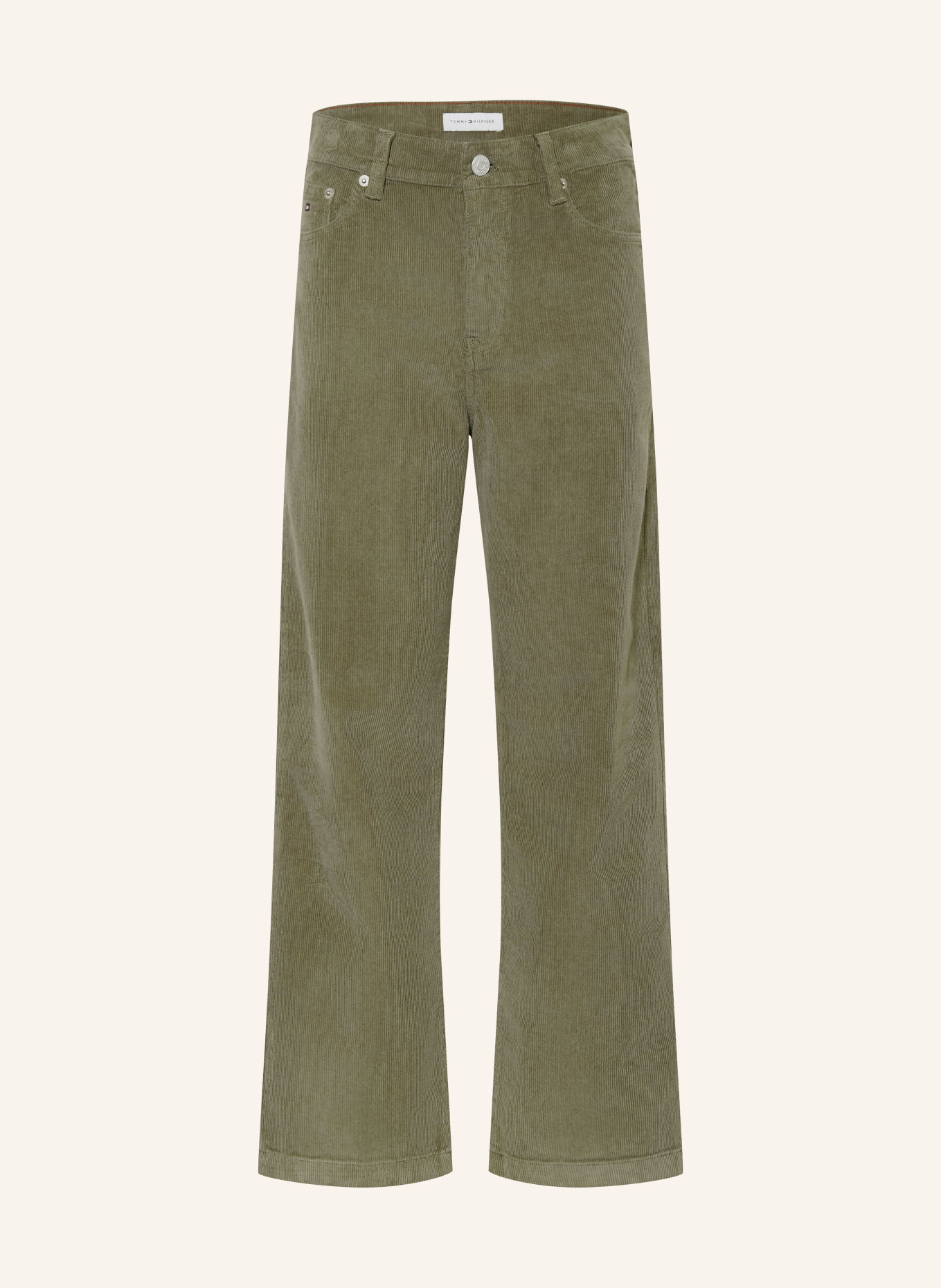 TOMMY HILFIGER Cordbyxor: OLIVGRÖN
