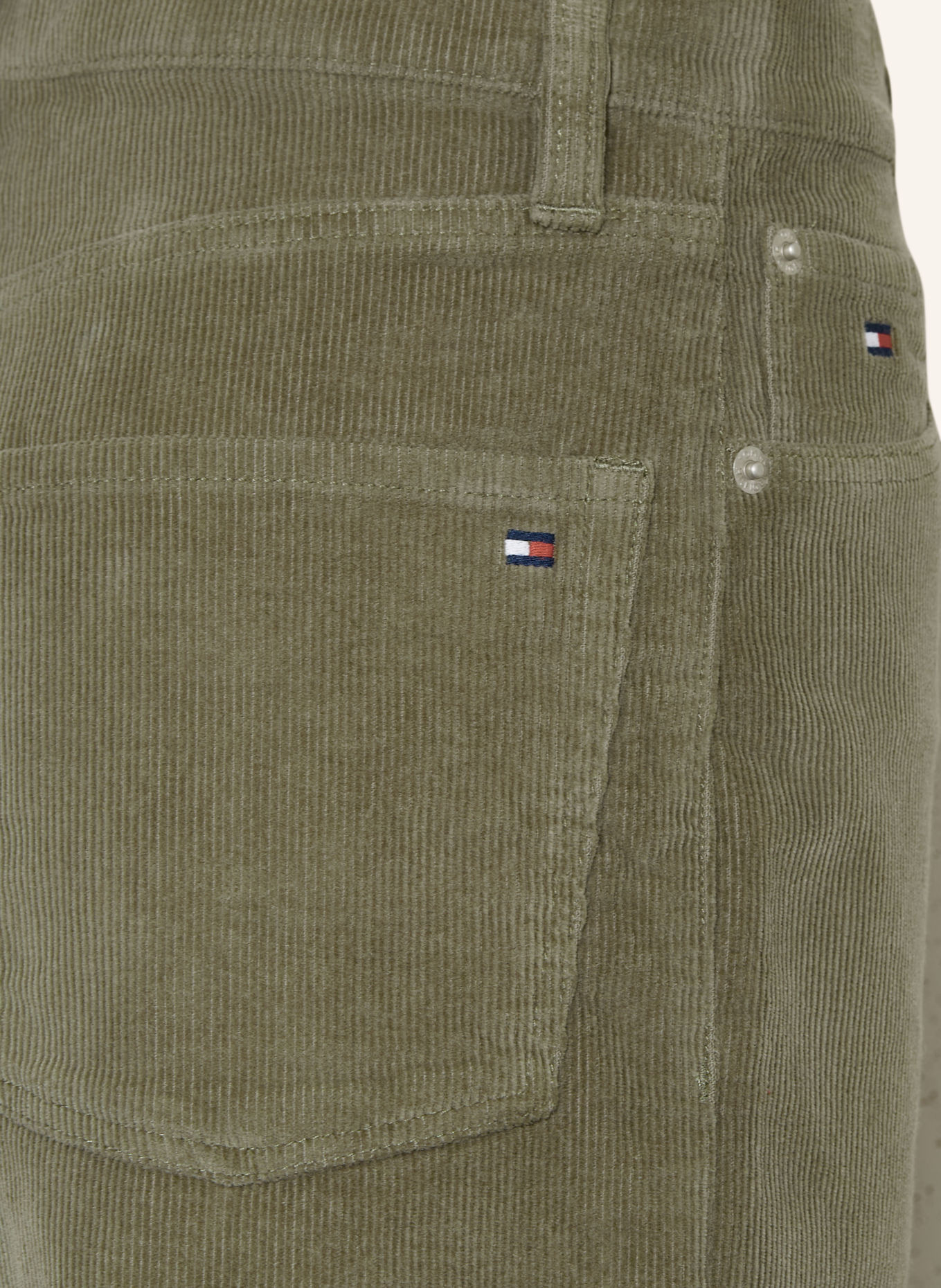 TOMMY HILFIGER Cordbyxor: OLIVGRÖN