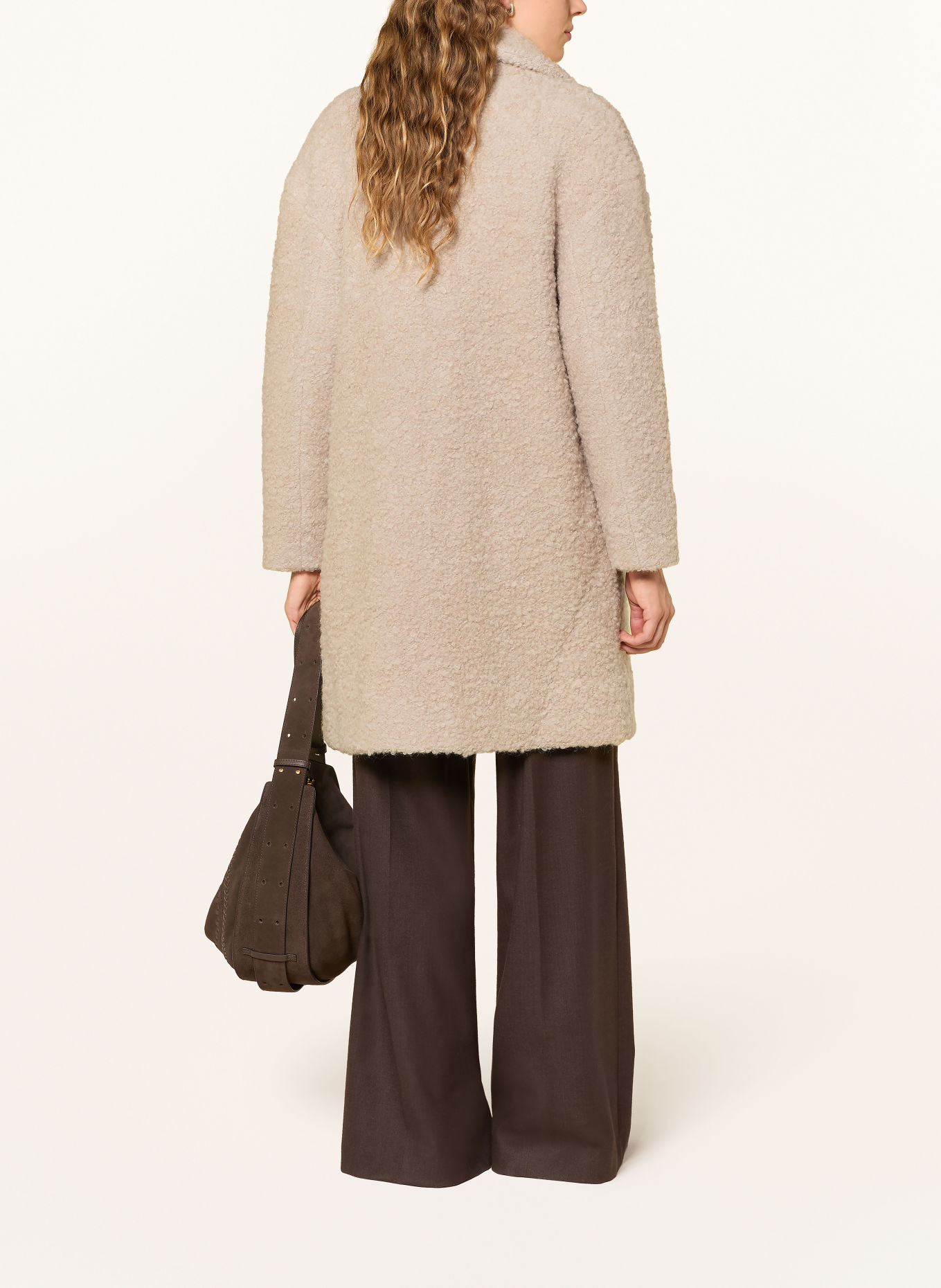 MAERZ MUENCHEN Frakke i teddypels: BEIGE