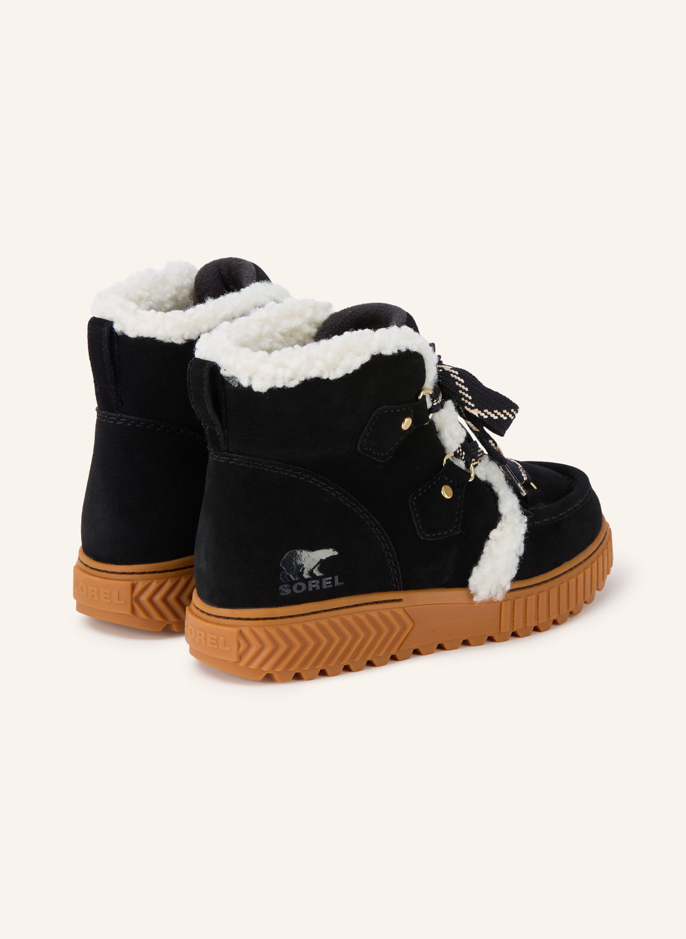 SOREL ONA AVE™ ALPINE PLUS WP Boots: BLACK / ECRU