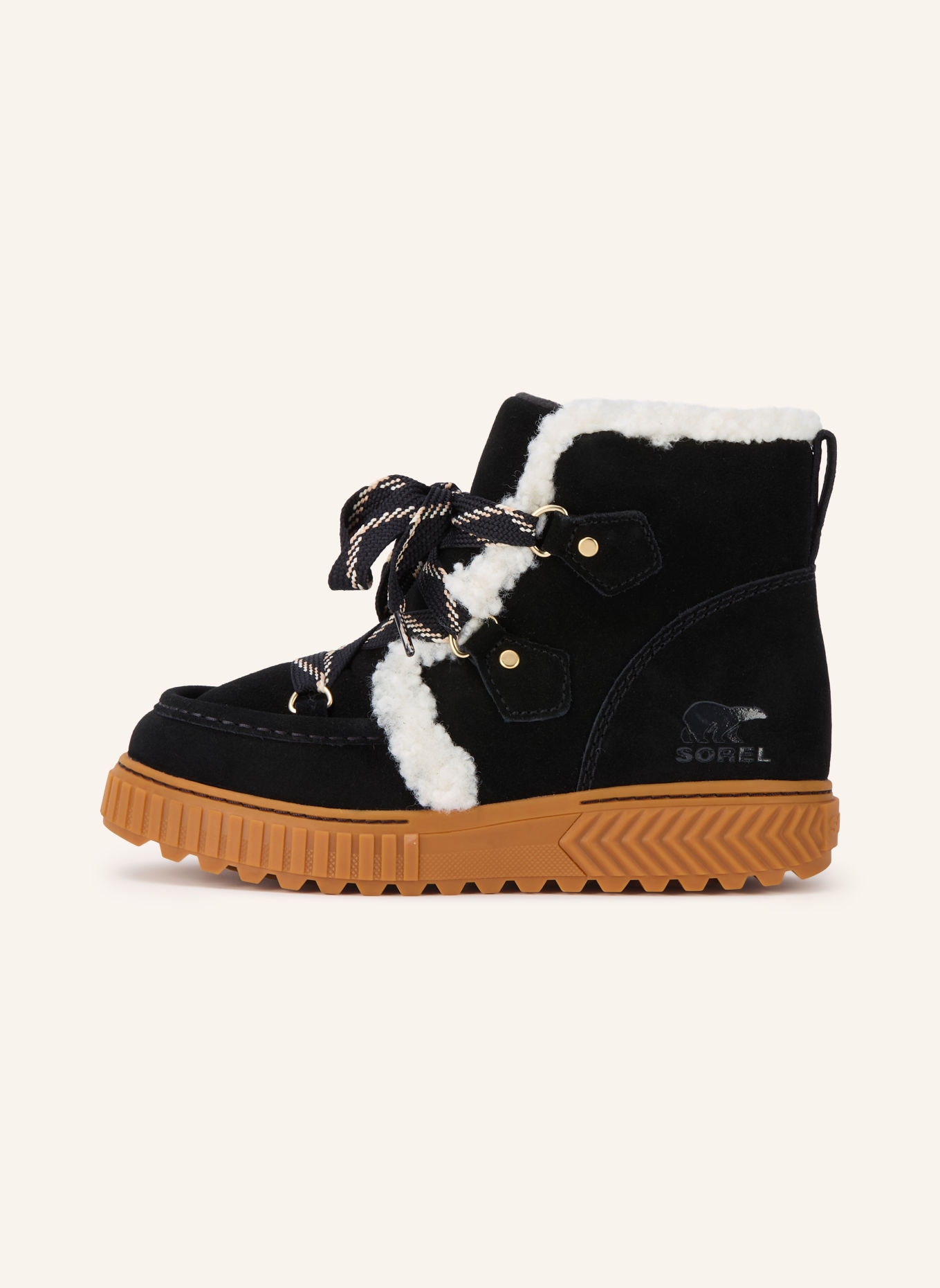 SOREL ONA AVE™ ALPINE PLUS WP Boots: BLACK / ECRU