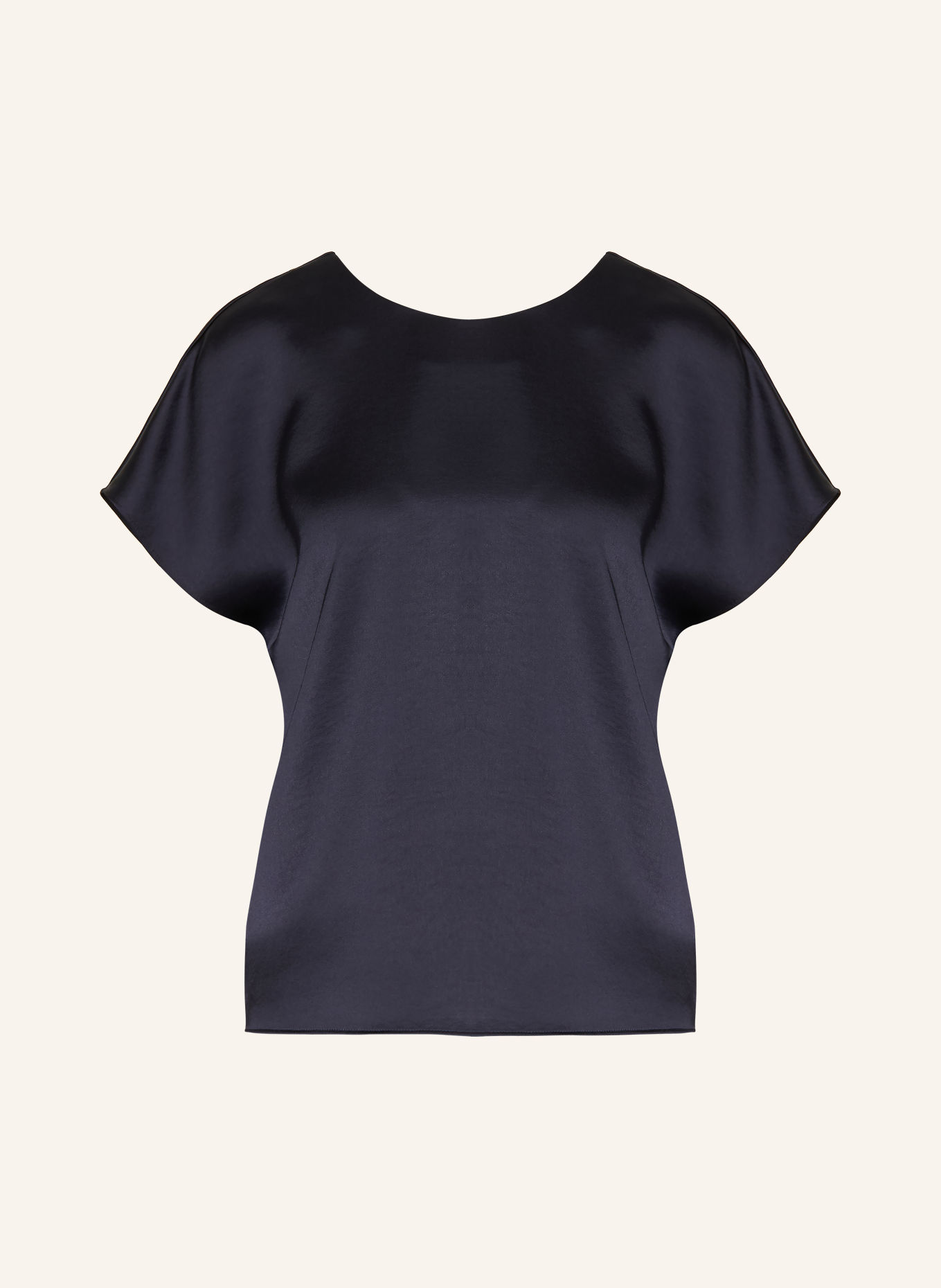 LUISA CERANO Satin shirt blouse: DARK BLUE