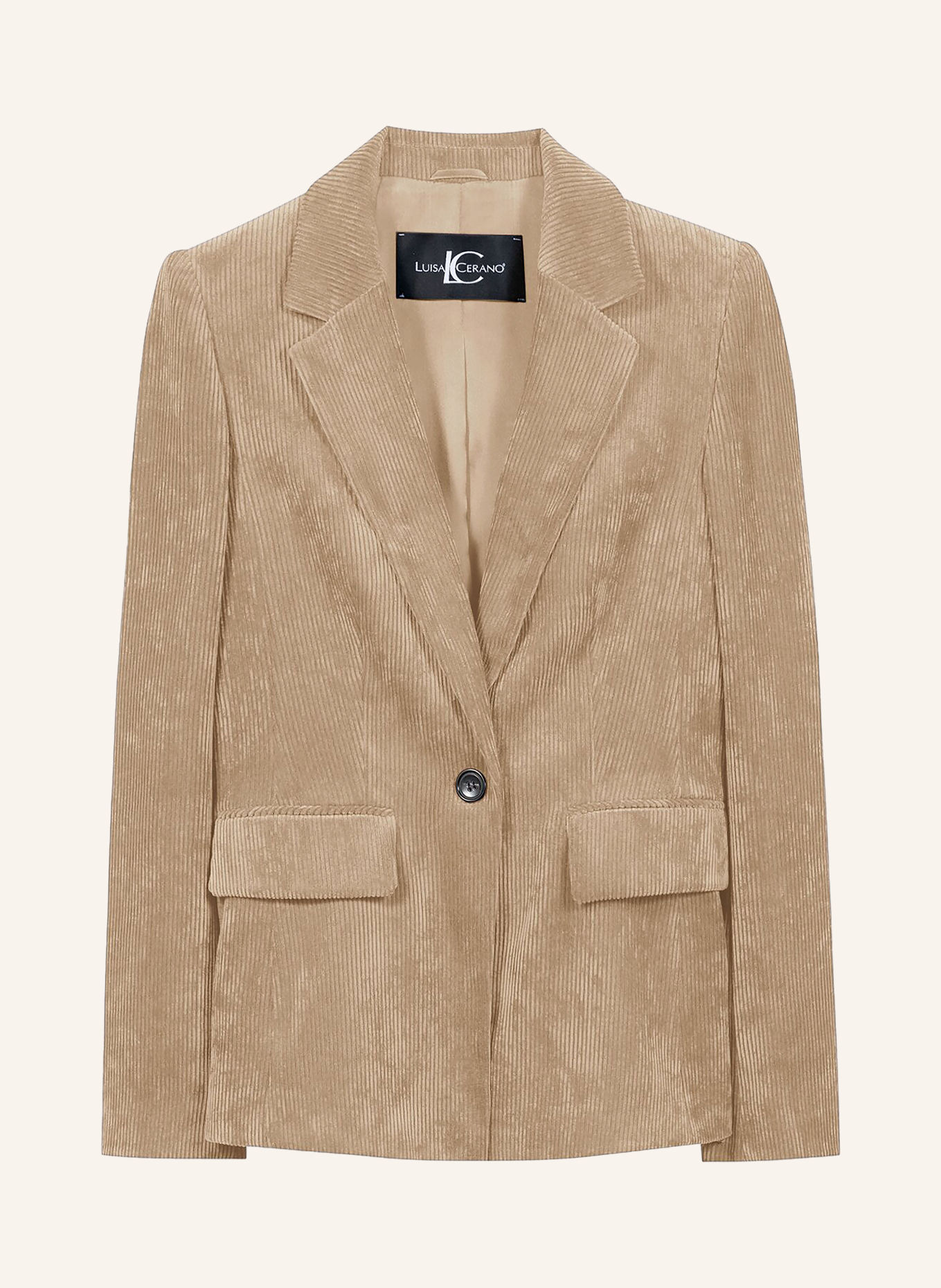 LUISA CERANO Corduroy blazer: BEIGE