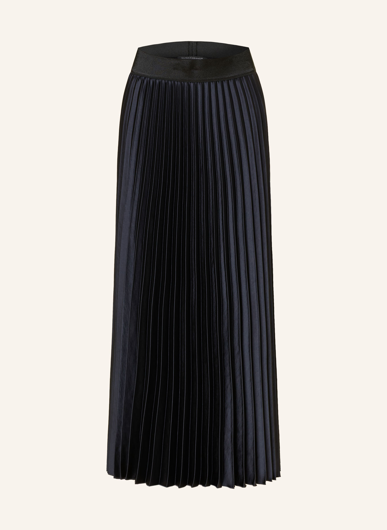 LUISA CERANO Pleated skirt: DARK BLUE