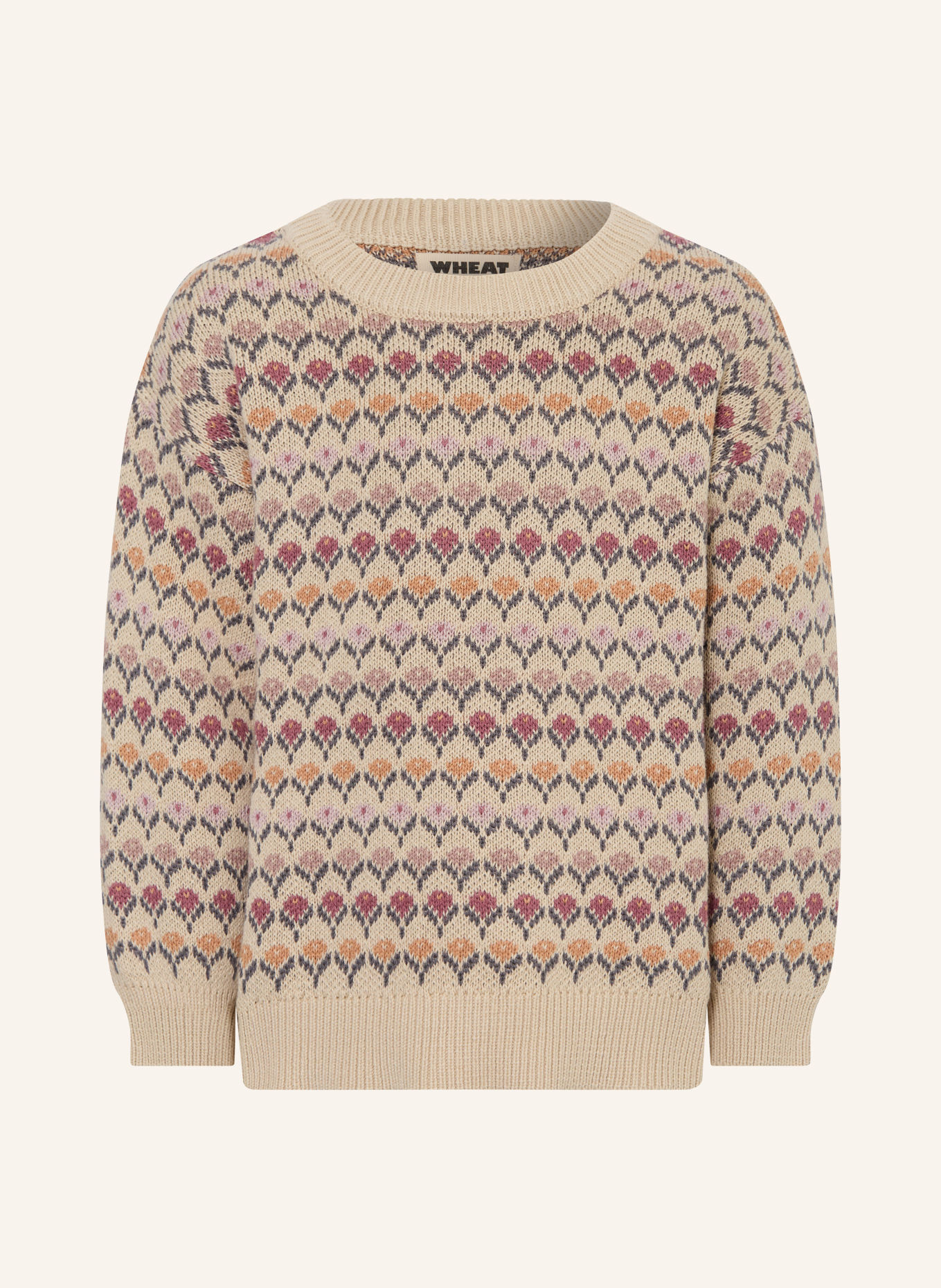 WHEAT Trui HARLOW: BEIGE / VIEUX ROSE / LICHTORANJE