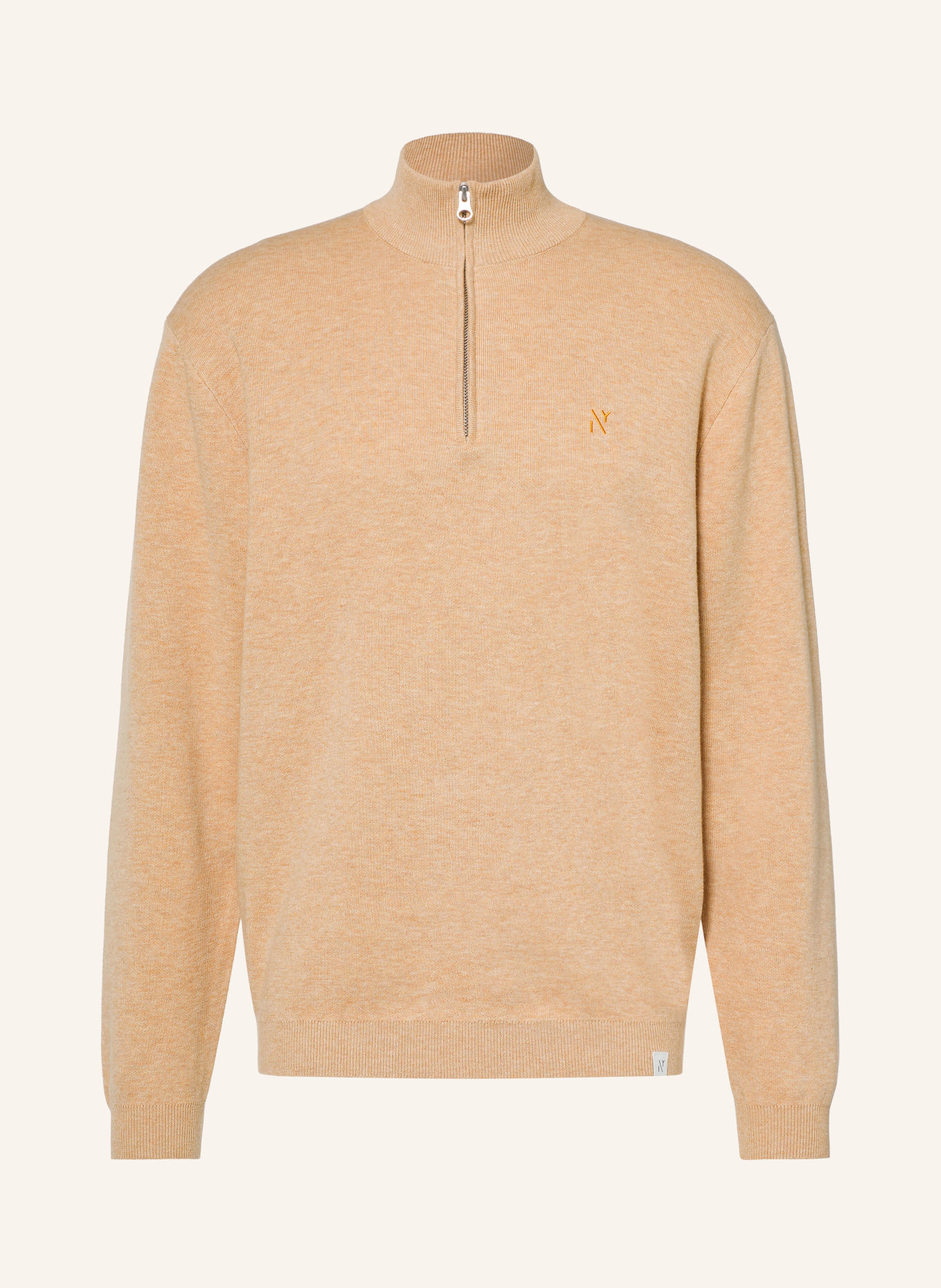 NOWADAYS Sweter typu troyer: CAMELOWY