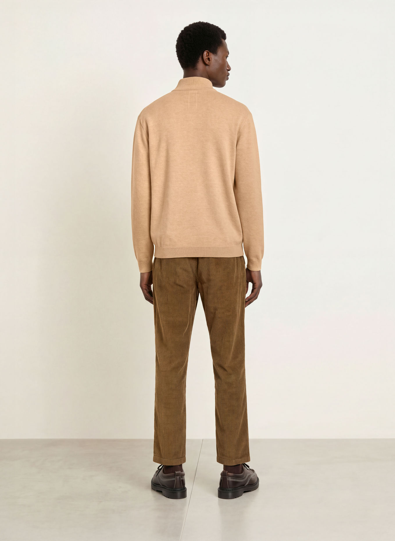 NOWADAYS Sweter typu troyer: CAMELOWY