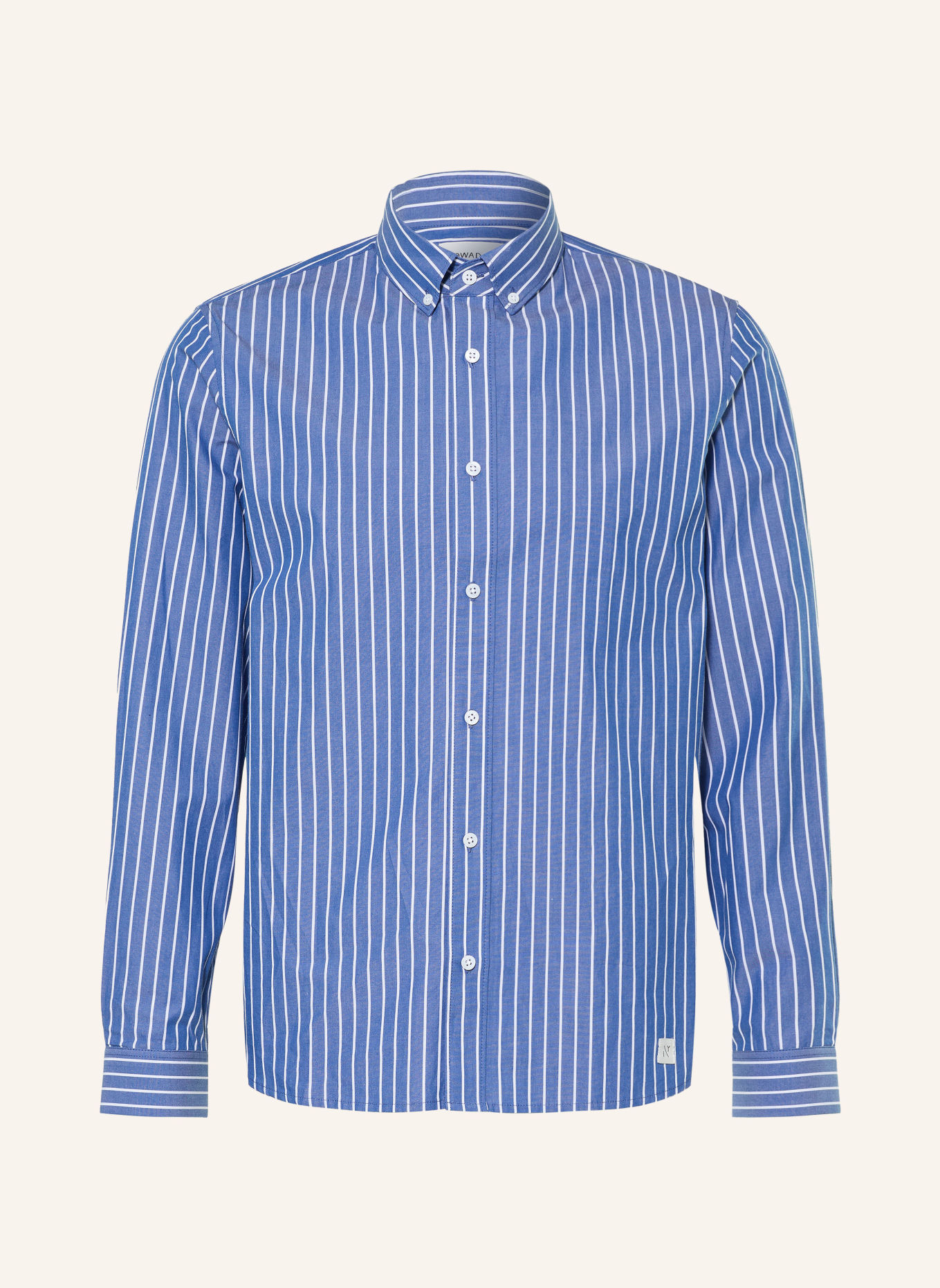 NOWADAYS Overhemd Comfort Fit: BLAUW / WIT