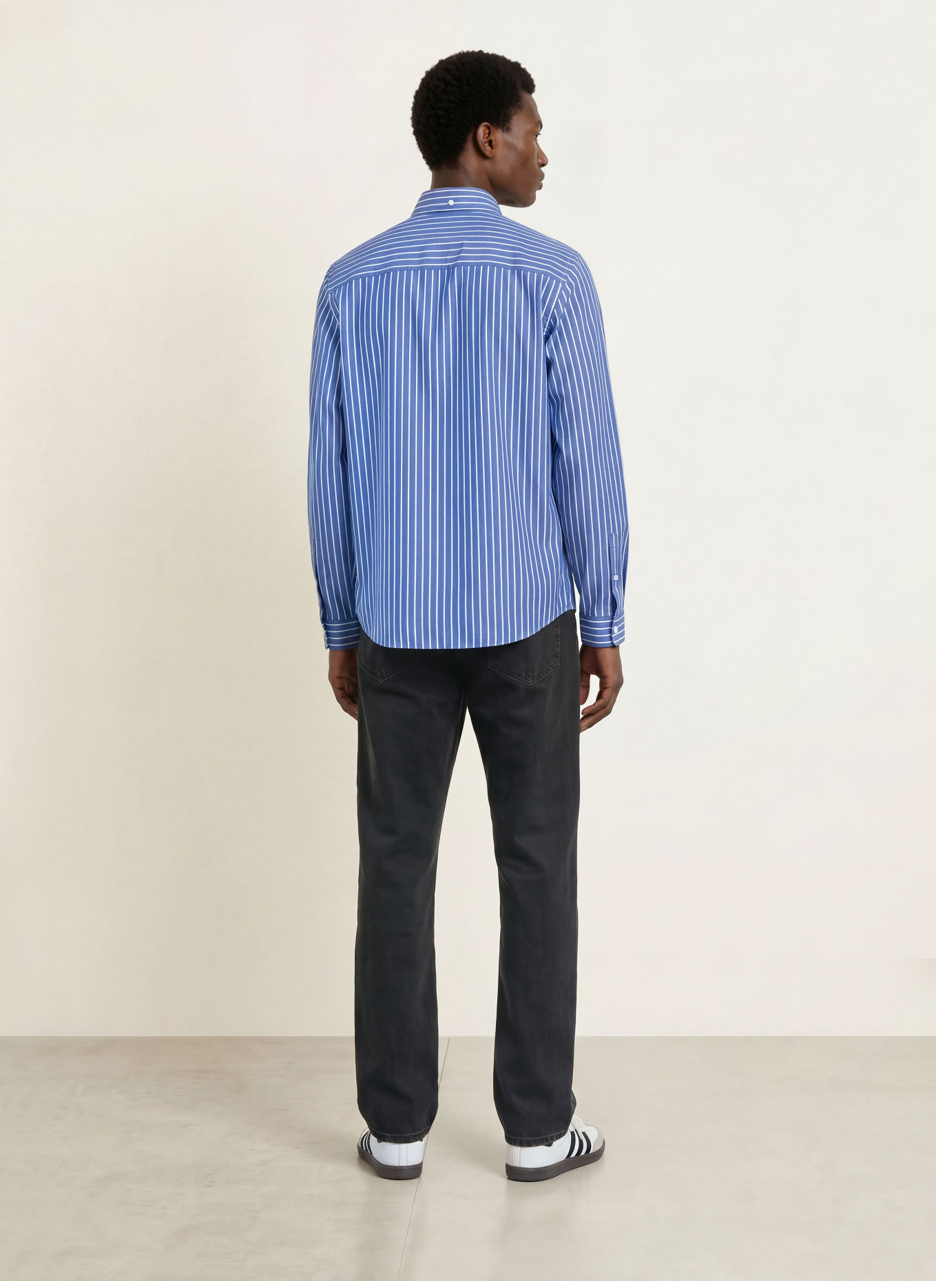 NOWADAYS Overhemd Comfort Fit: BLAUW / WIT