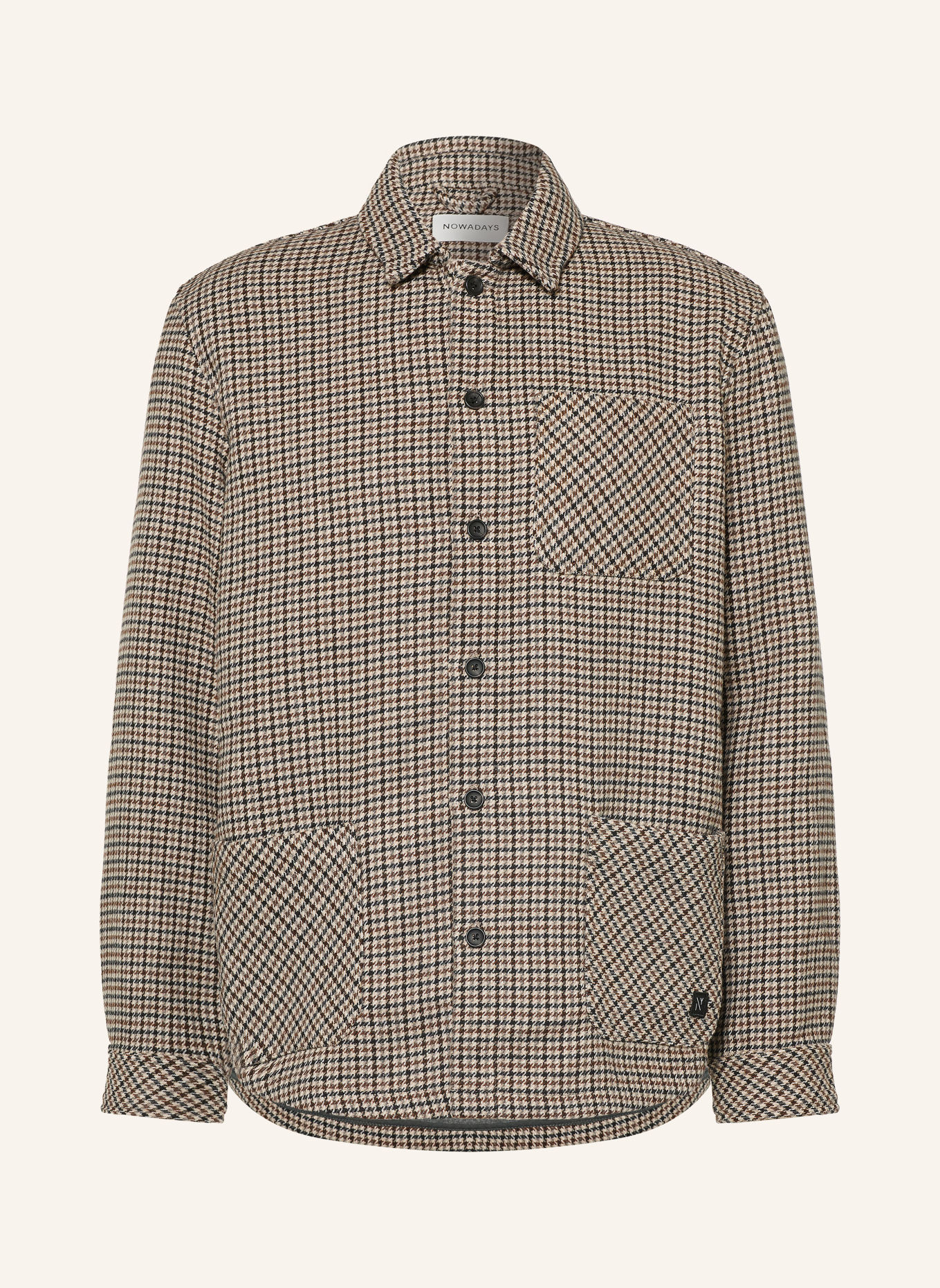 NOWADAYS Surchemise: MARRON / BEIGE / NOIR