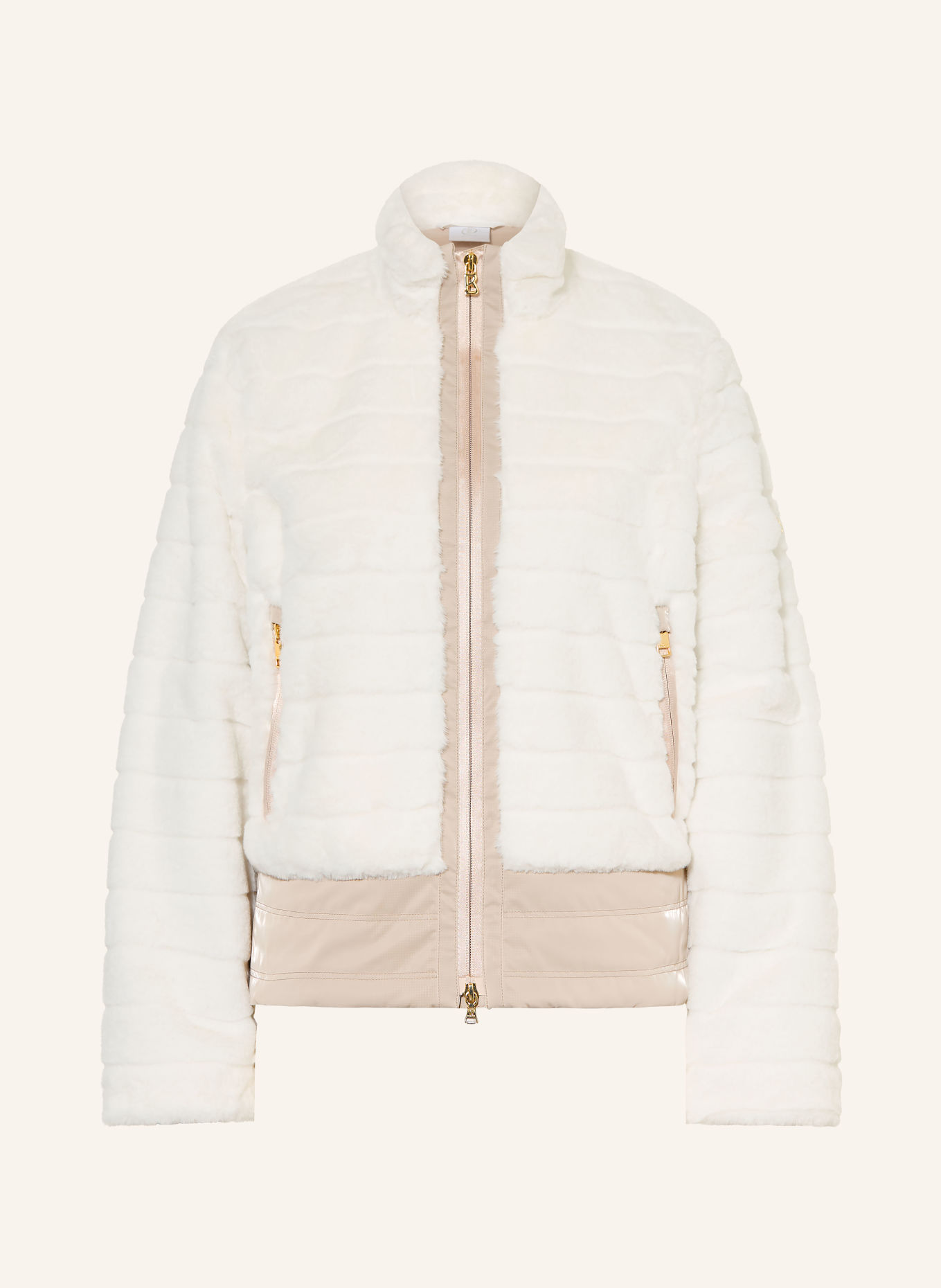 BOGNER VALESCA Fleece Jacket: WHITE / BEIGE