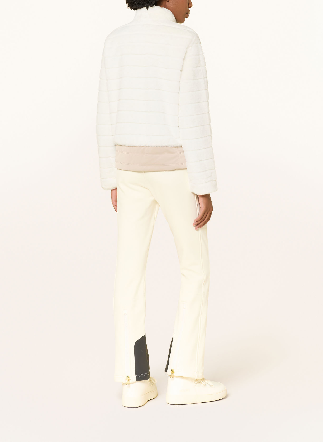 BOGNER VALESCA Fleece Jacket: WHITE / BEIGE