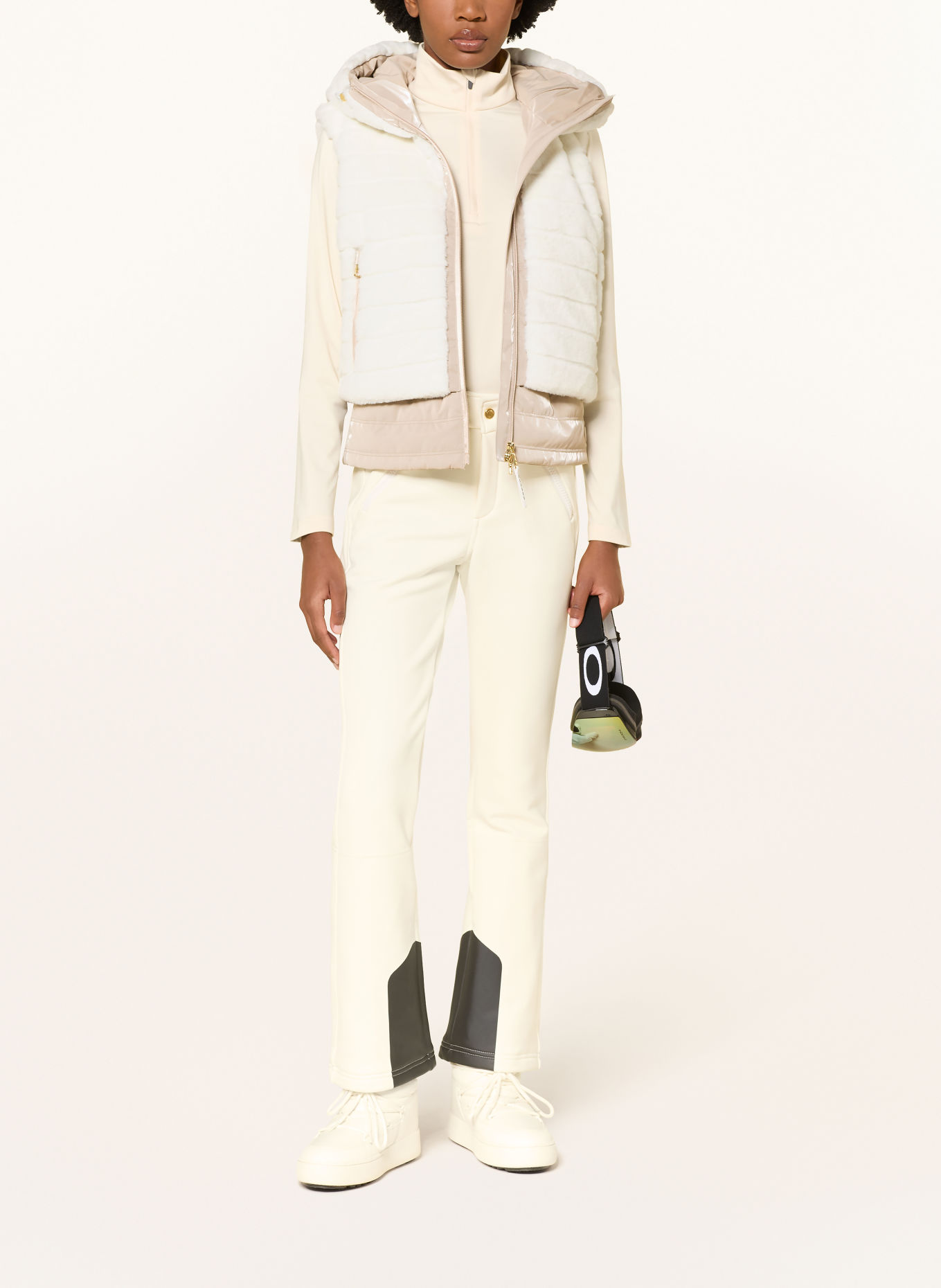 BOGNER MANDA-D Fleece Vest: WHITE