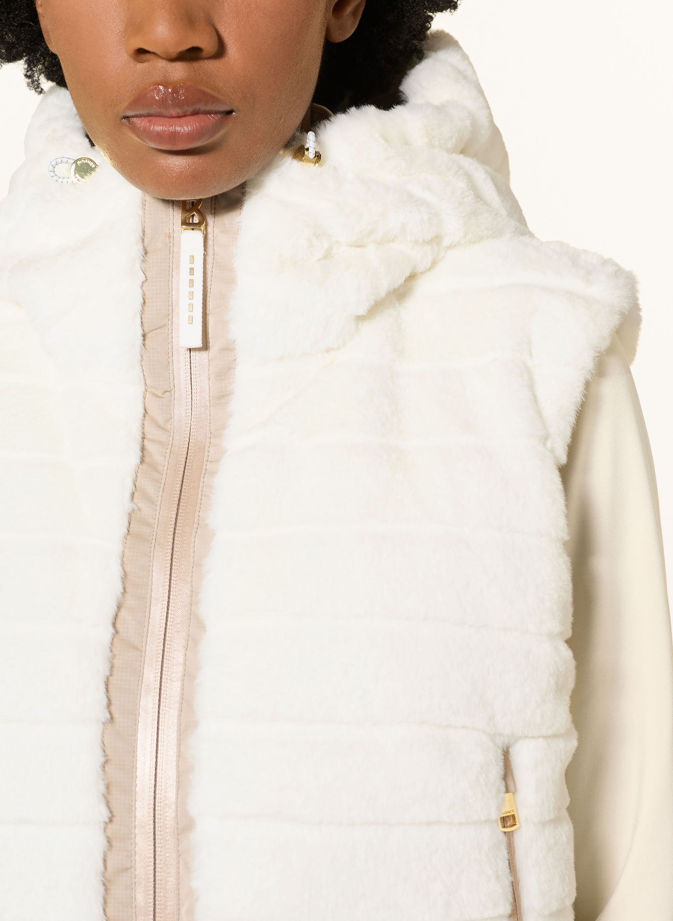 BOGNER MANDA-D Fleece Vest: WHITE