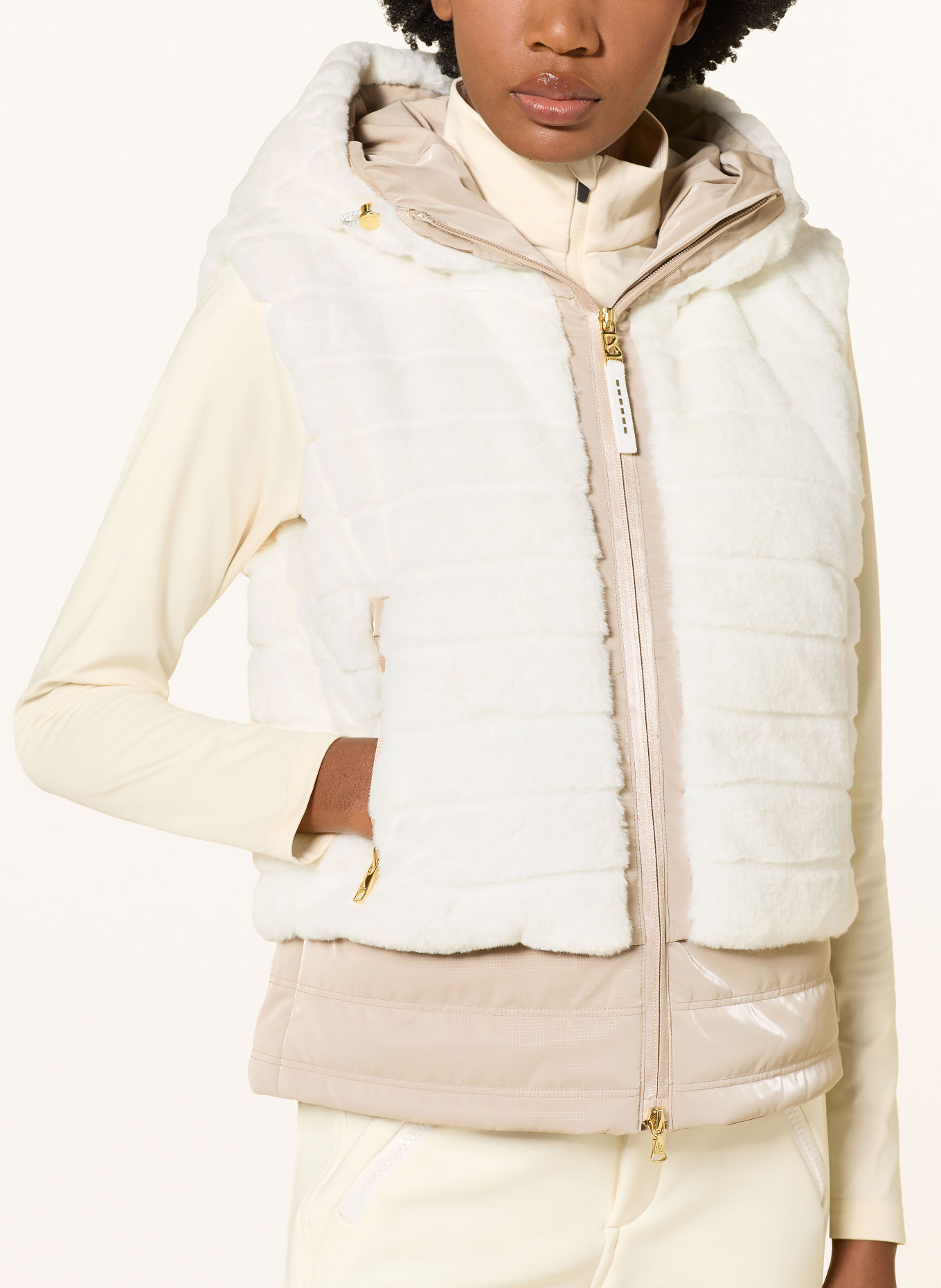 BOGNER MANDA-D Fleece Vest: WHITE