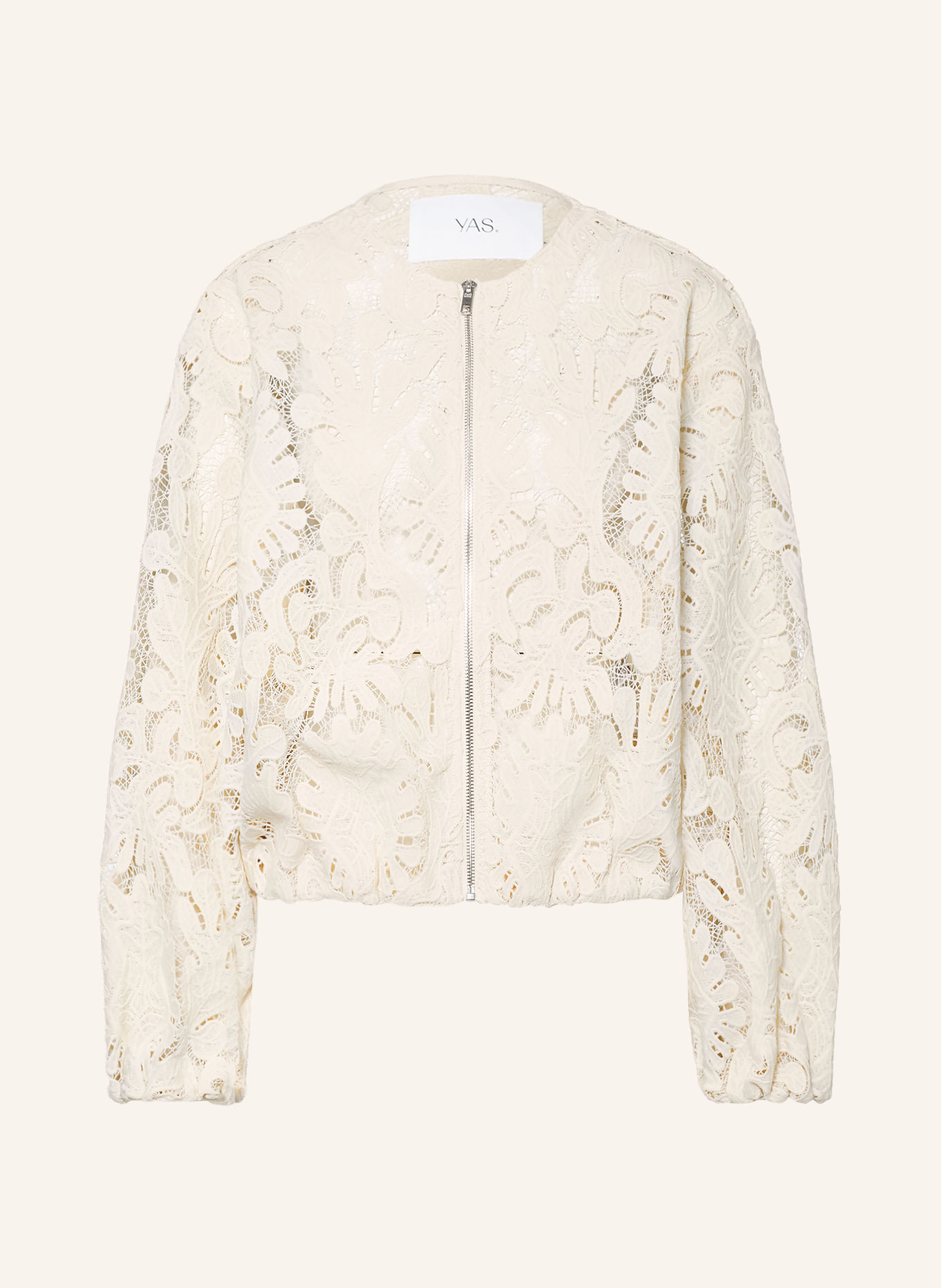 Y.A.S. Kanten blouson: CRÈME