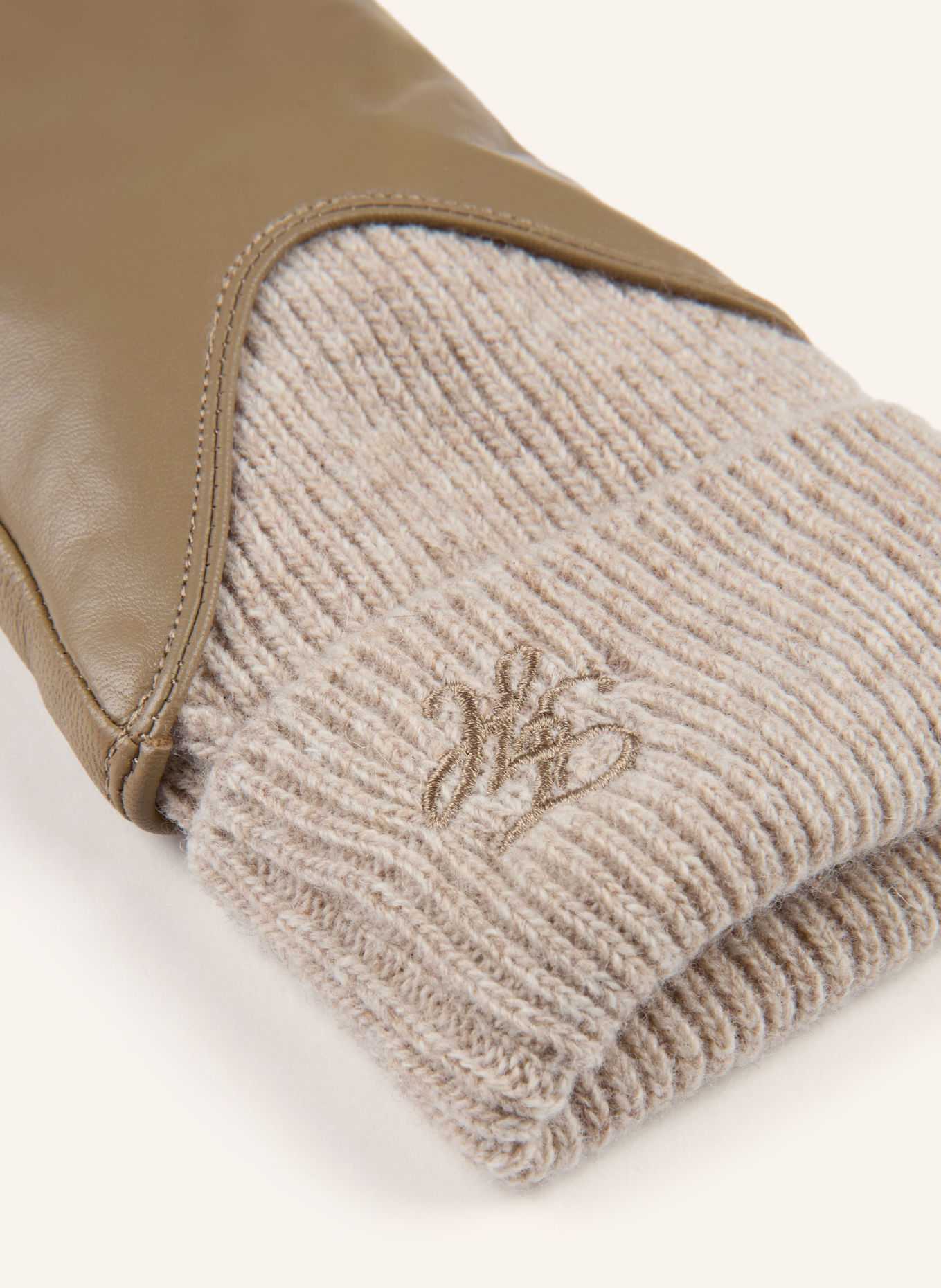 TOMMY HILFIGER Lederhandschuhe: BEIGE