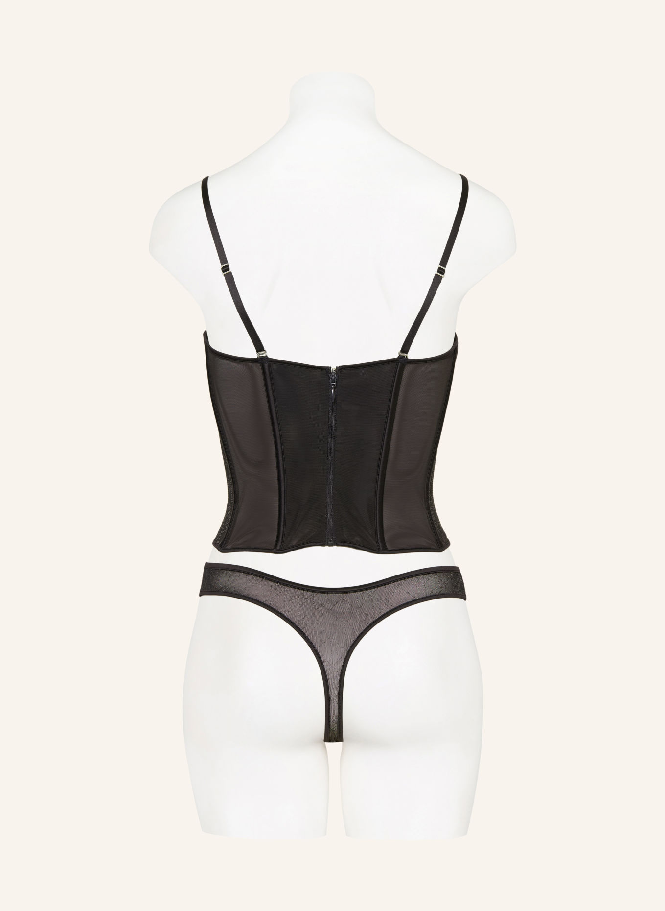 Calvin Klein Corsage MINIMALIST EMBLEM met sierstenen: ZWART