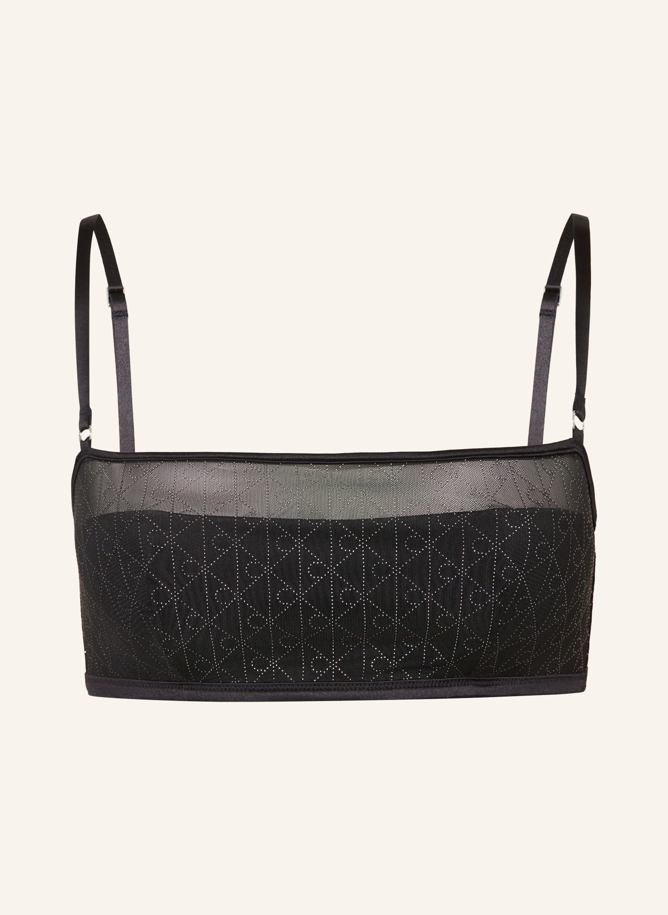 Calvin Klein Bustier MINIMALIST EMBLEM met sierstenen: ZWART