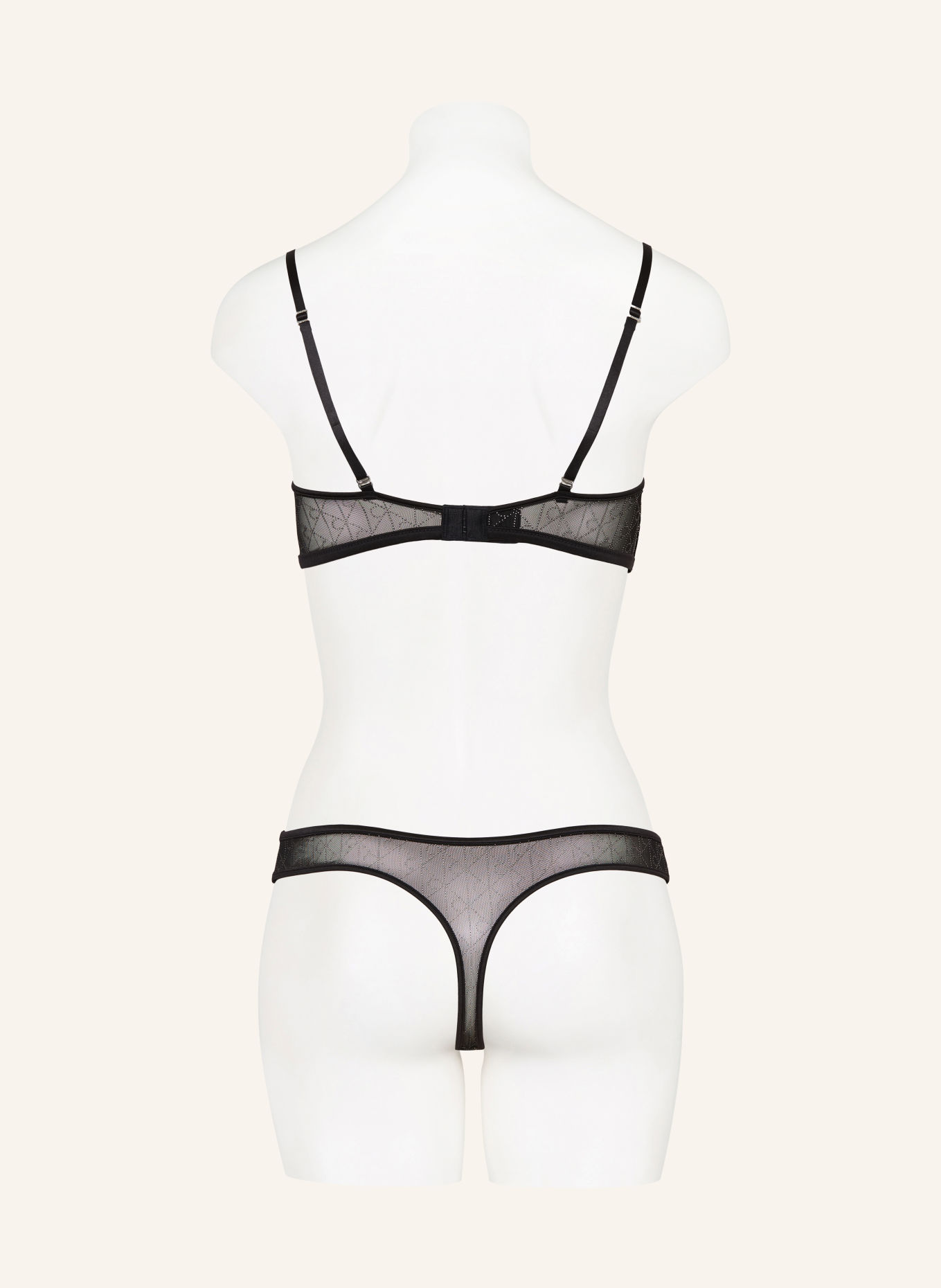 Calvin Klein Bustier MINIMALIST EMBLEM met sierstenen: ZWART