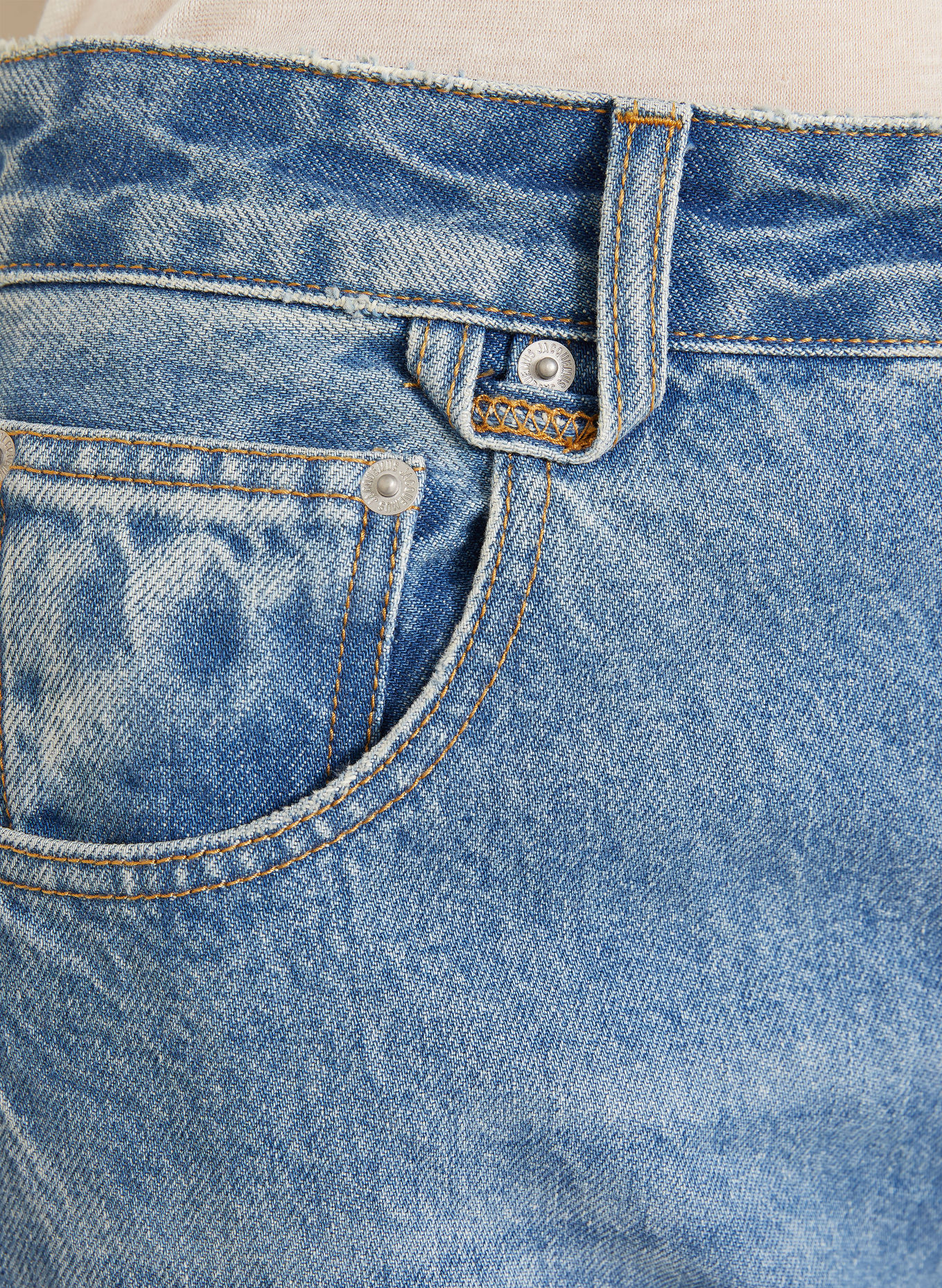 JACQUEMUS Wide Leg Jeans LE DE-NIMES LARGE: 33C BLUE/TABAC
