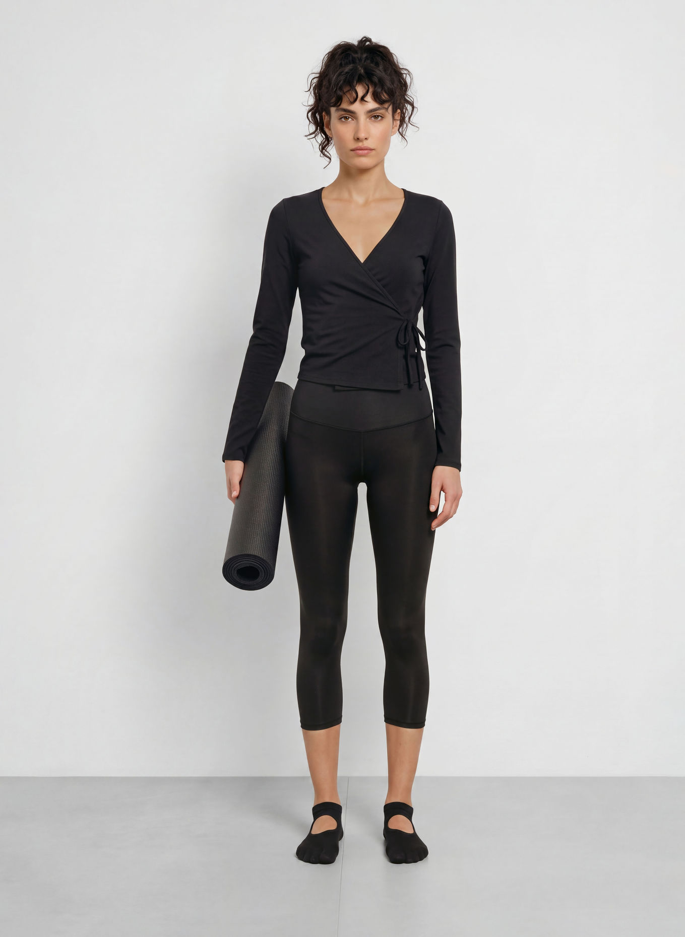 MANDALA Veste croisée en jersey: NOIR