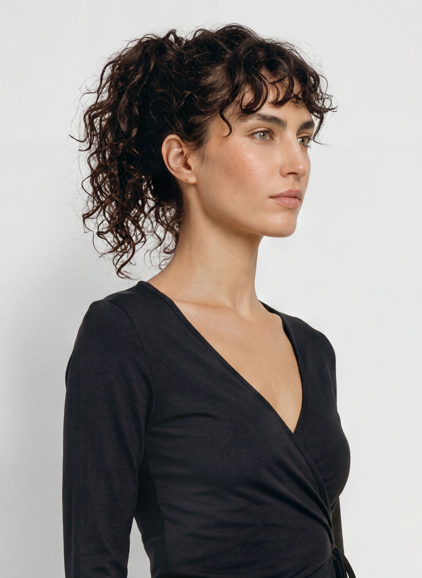 MANDALA Veste croisée en jersey: NOIR