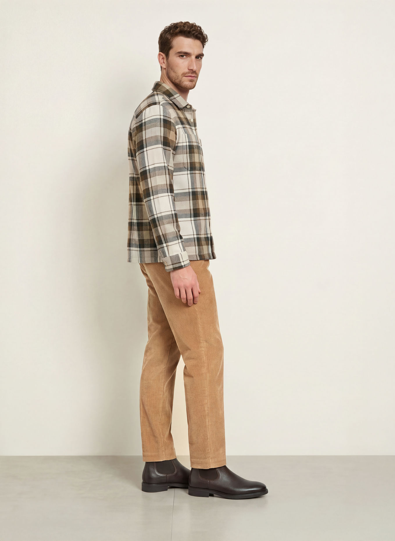 HILTL Pantaloni din velur PRIMO, croială regular: BEJ