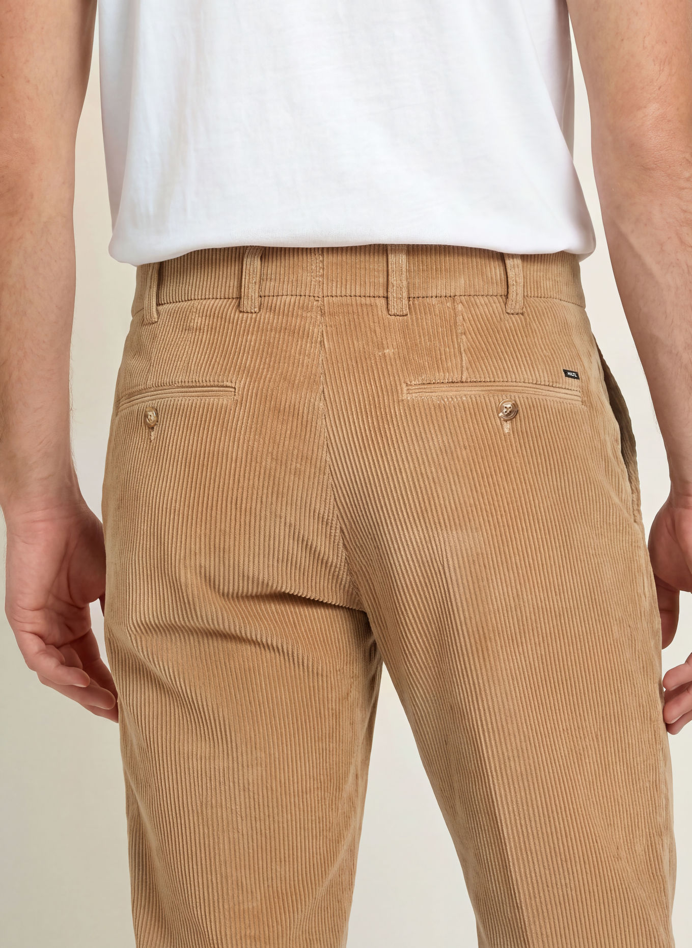 HILTL Pantaloni din velur PRIMO, croială regular: BEJ