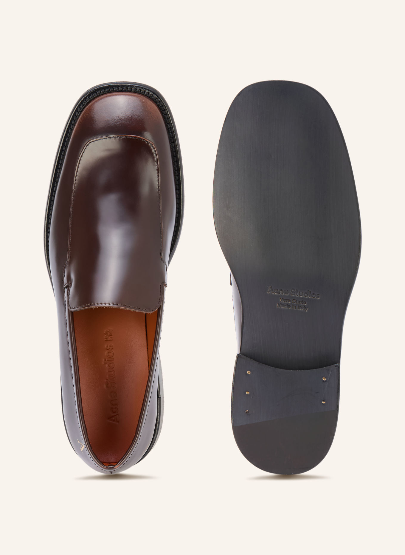 Acne Studios Loafersy: BRĄZOWY