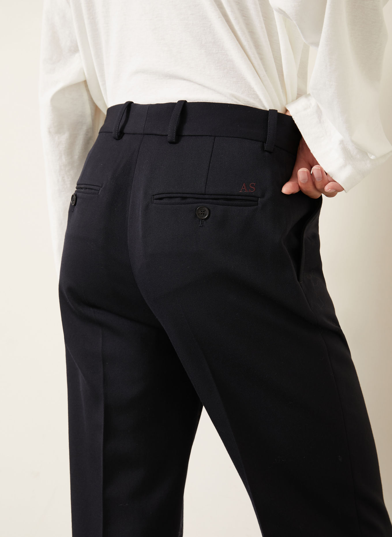 Acne Studios Marlene-broek: DONKERBLAUW