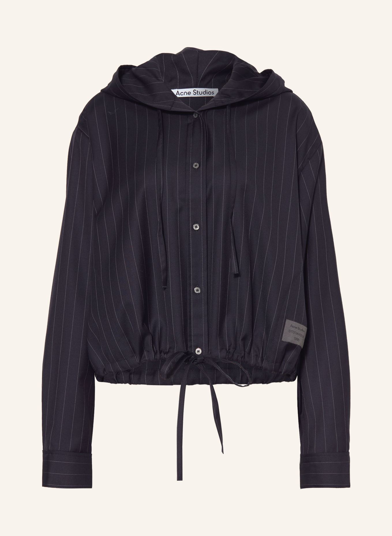 Acne Studios Overjacket: DONKERBLAUW / WIT