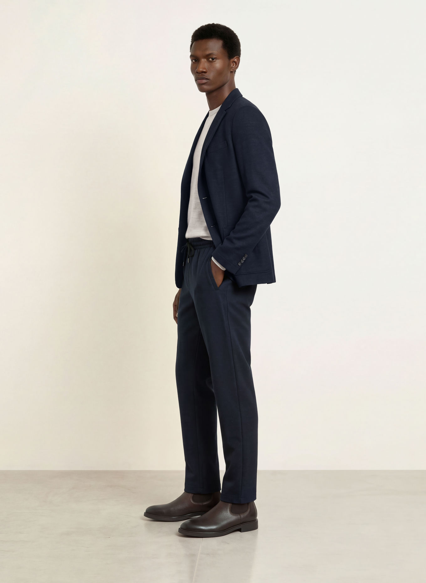 HARRIS WHARF LONDON Pantaloni de costum Extra Slim Fit din jersey: VA02 navy blue