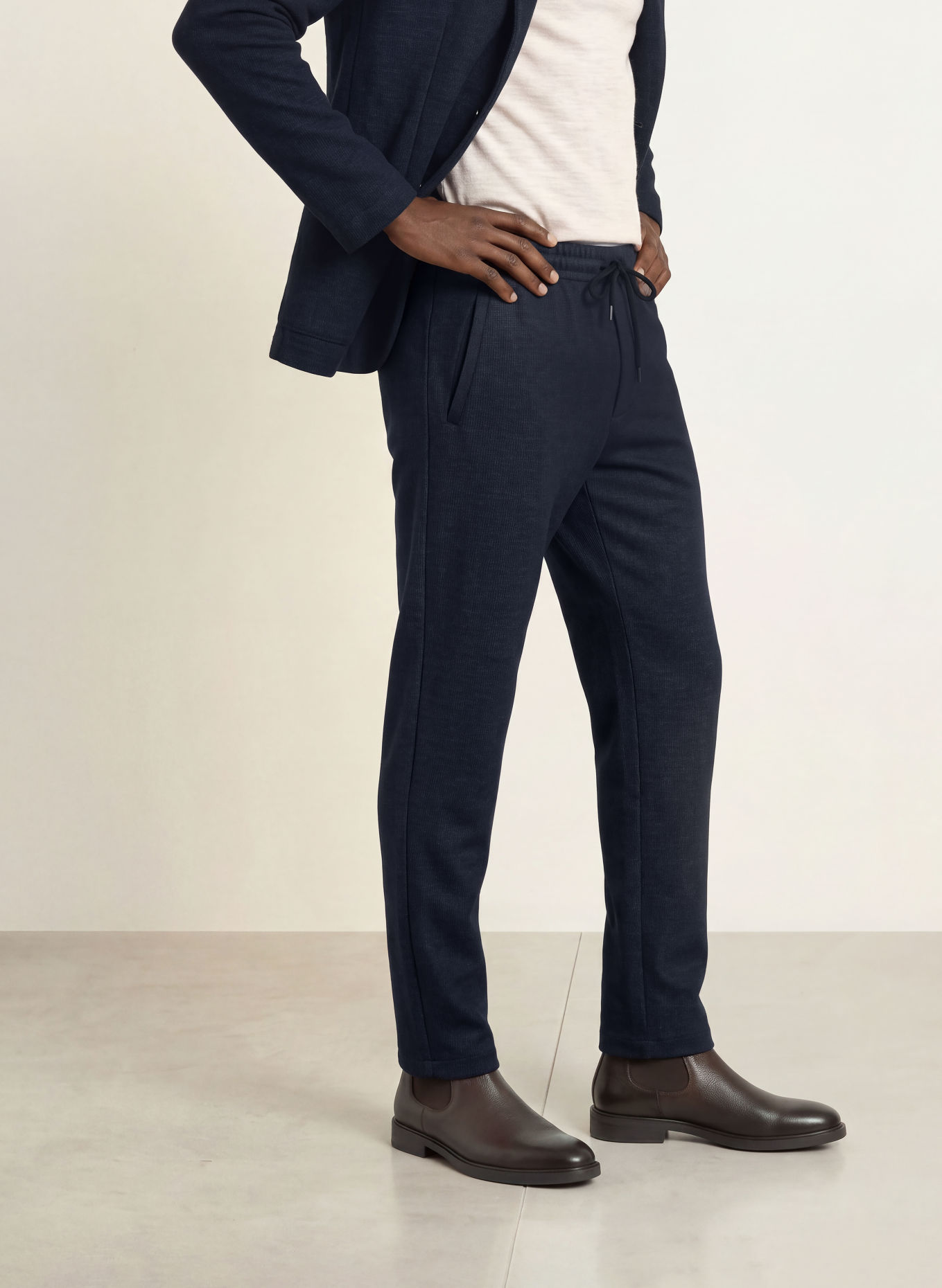 HARRIS WHARF LONDON Pantaloni de costum Extra Slim Fit din jersey: VA02 navy blue