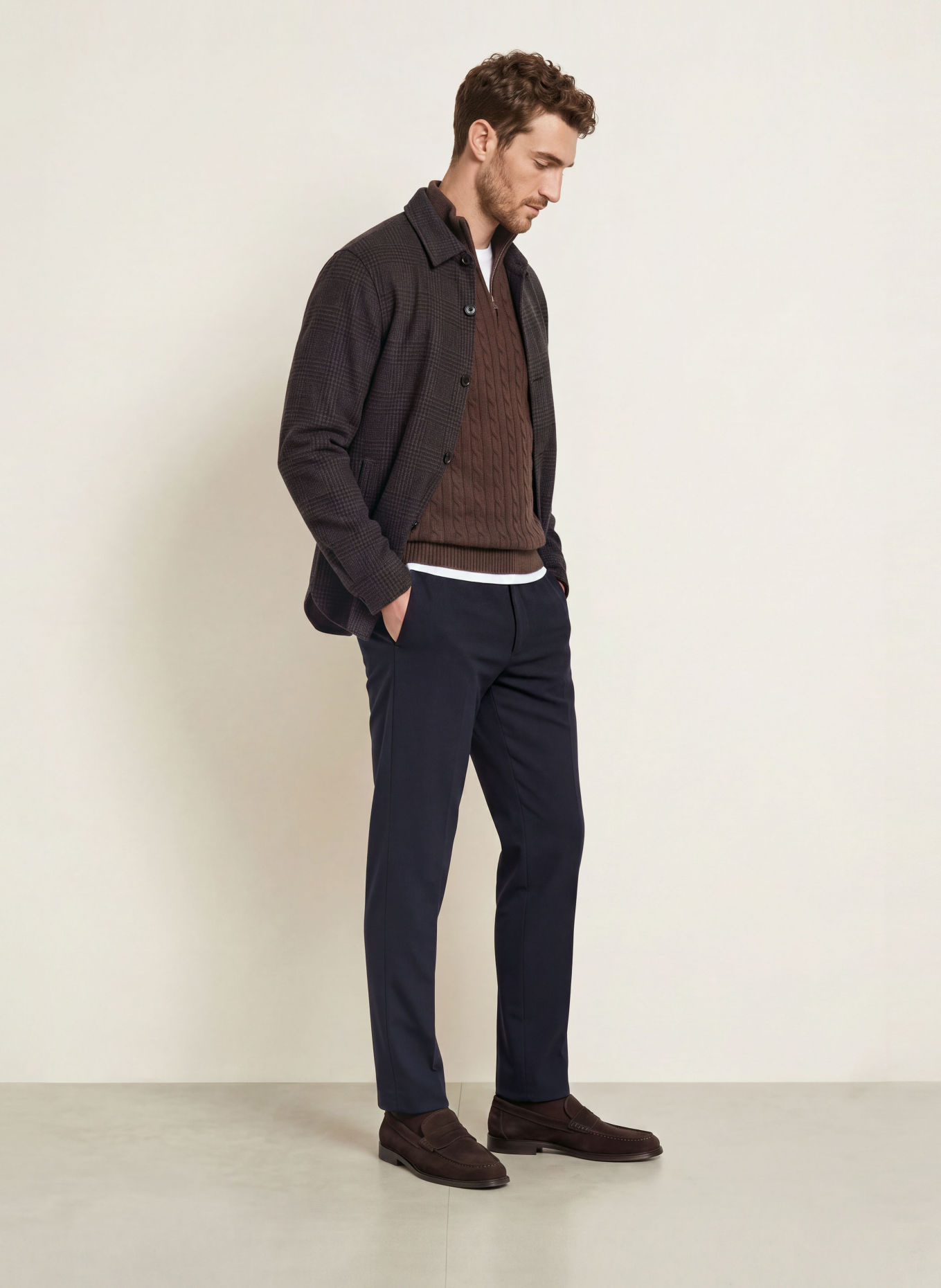 HARRIS WHARF LONDON Overjacket: BRUIN / DONKERBLAUW