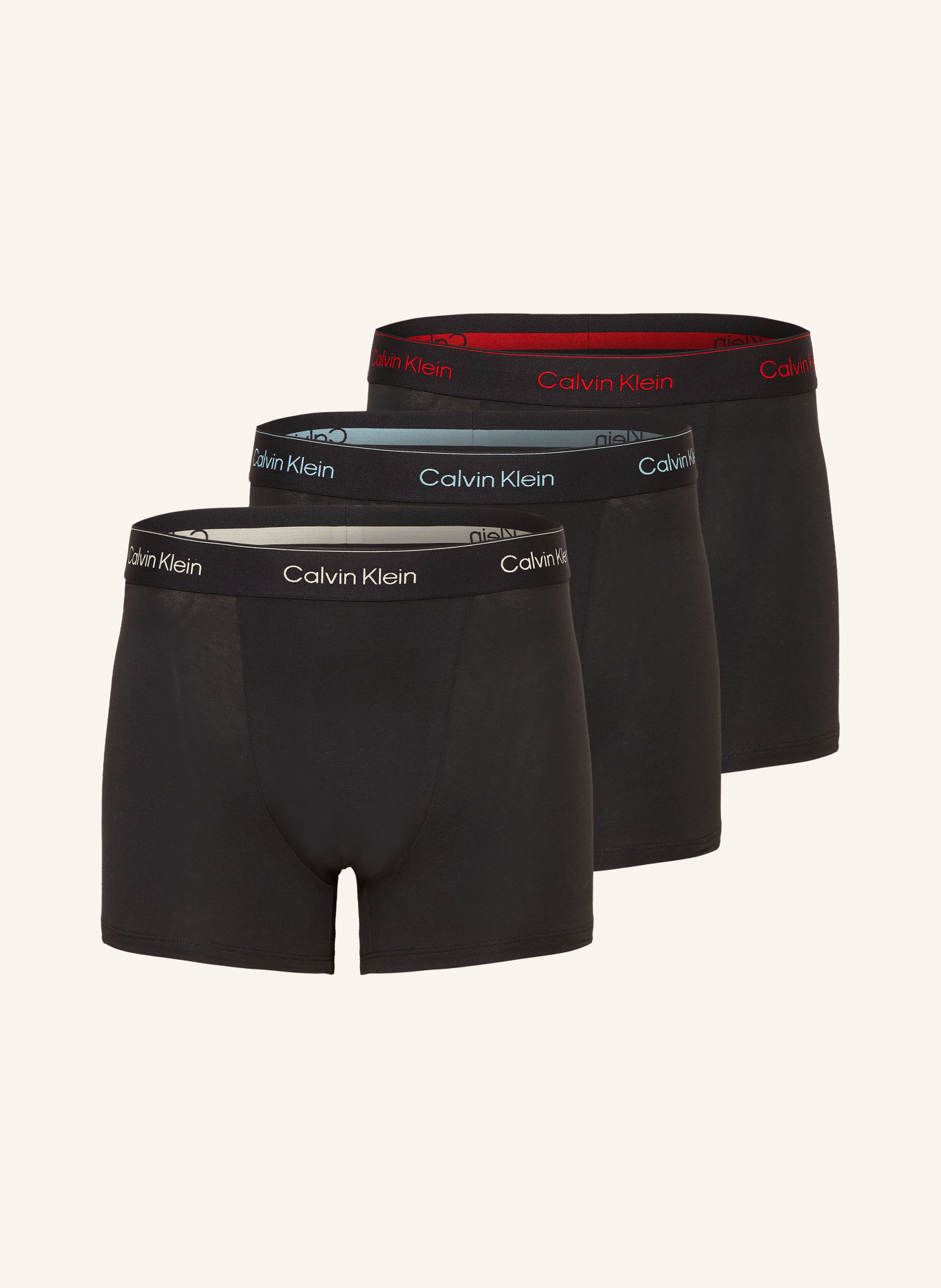Calvin Klein 3-pak Boxershorts ICON COTTON STRETCH: SORT / HVID
