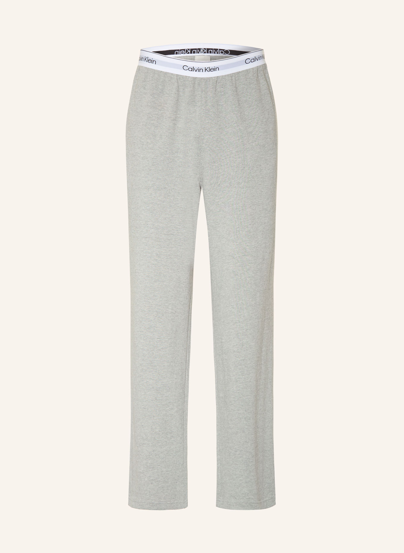 Calvin Klein Spací kalhoty: ŠEDÁ / BÍLÁ