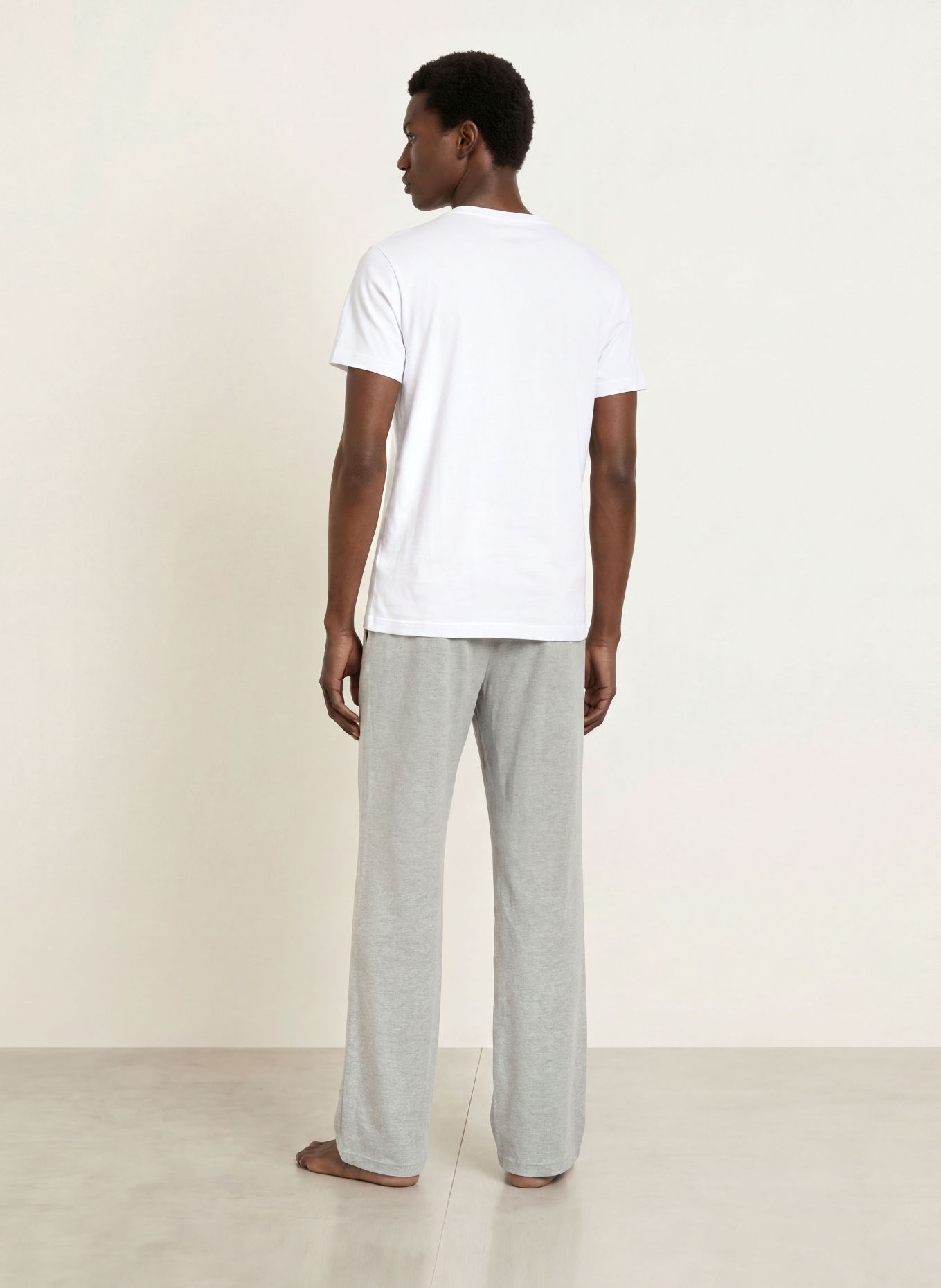 Calvin Klein Spací kalhoty: ŠEDÁ / BÍLÁ