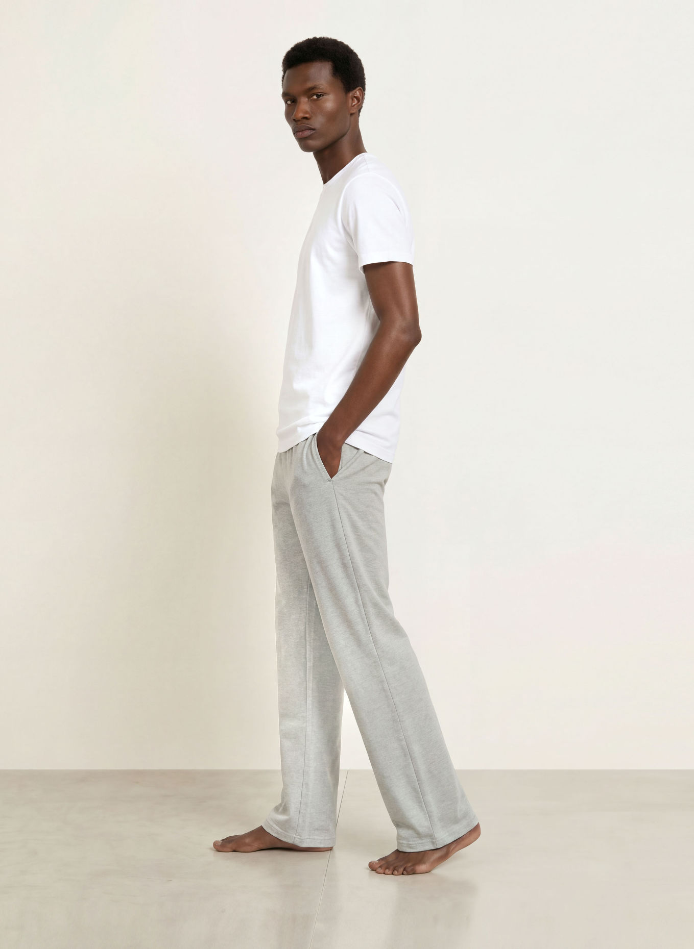 Calvin Klein Spací kalhoty: ŠEDÁ / BÍLÁ