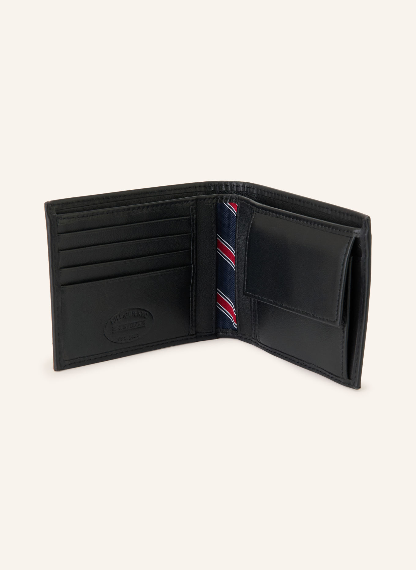TOMMY HILFIGER Set: Geldbörse und Schlüsselanhänger: SCHWARZ