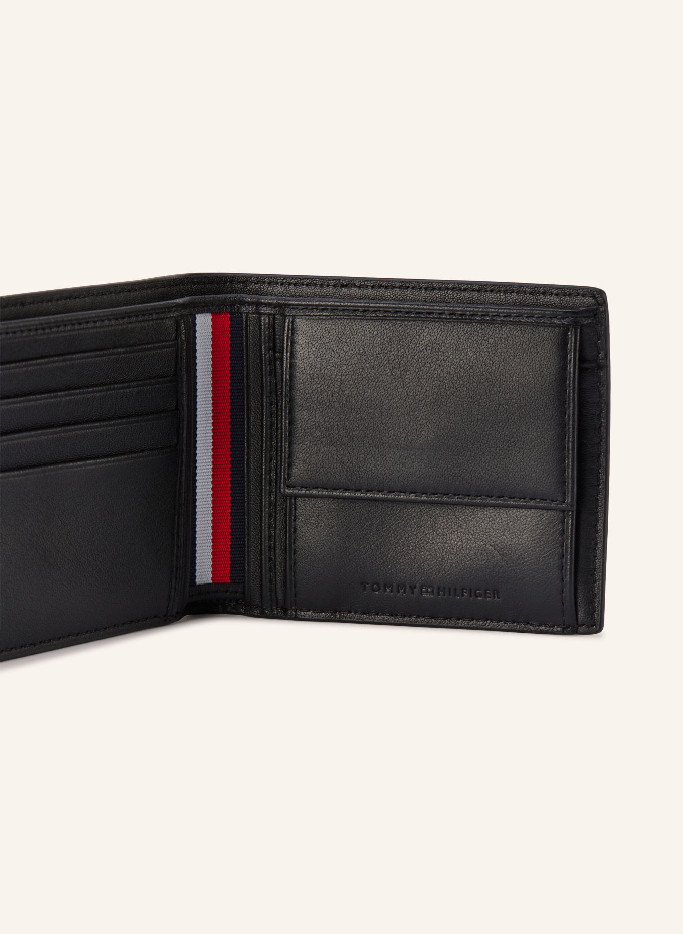 TOMMY HILFIGER Geldbörse: SCHWARZ / GOLD