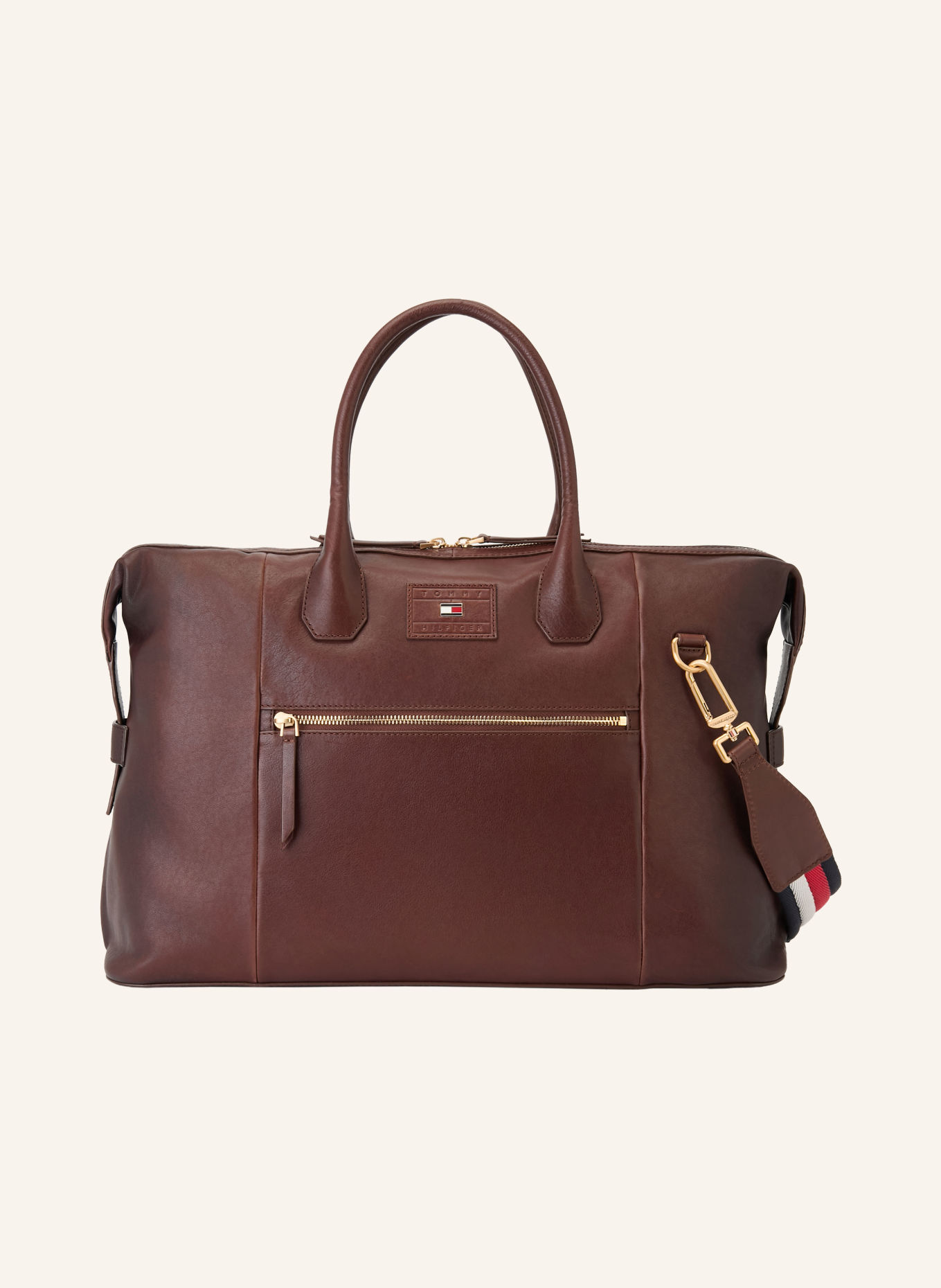 TOMMY HILFIGER Weekender: DARK BROWN / GOLD
