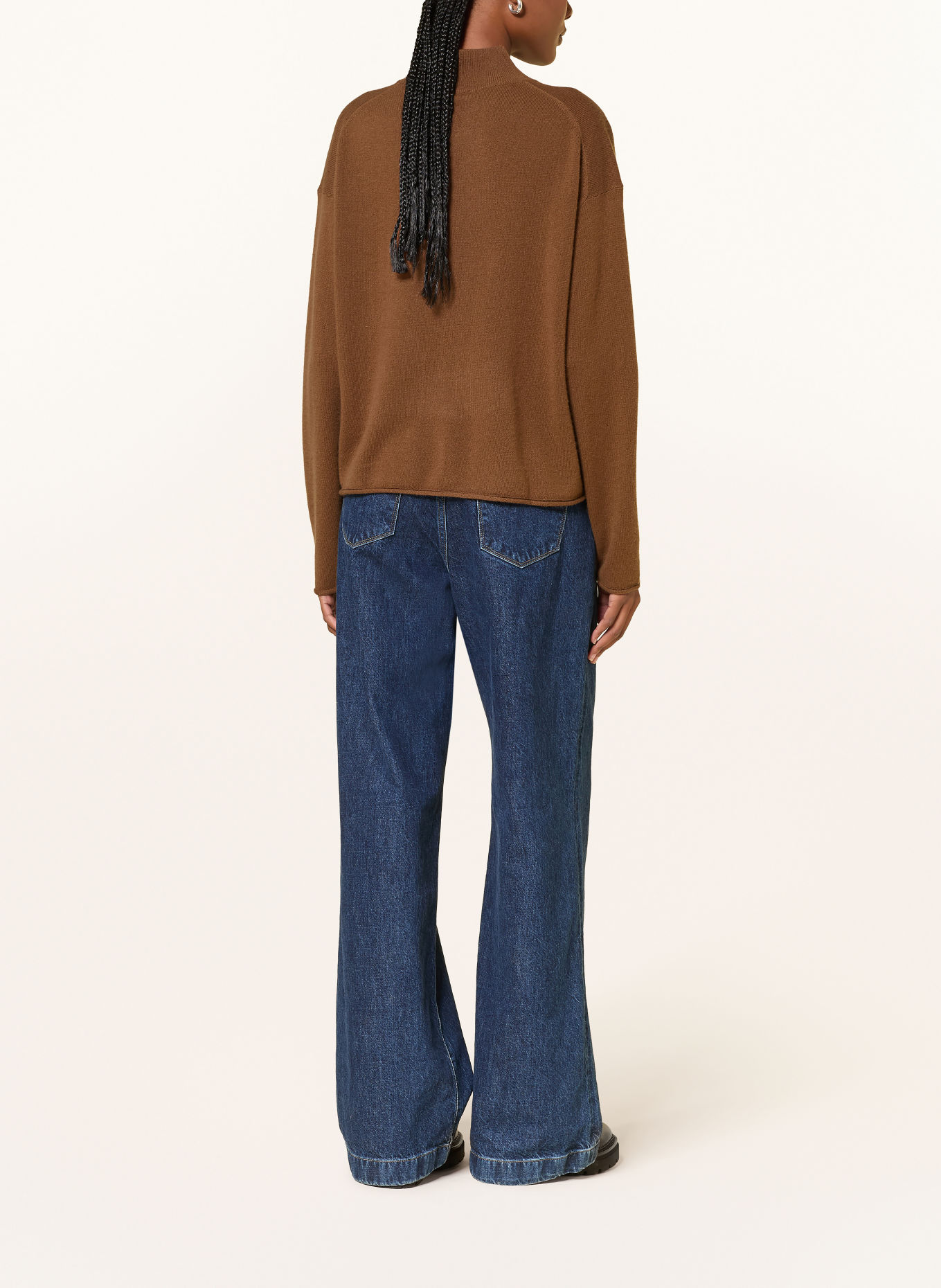 RIANI Sweaters made with merino wool and cashmere: BROWN