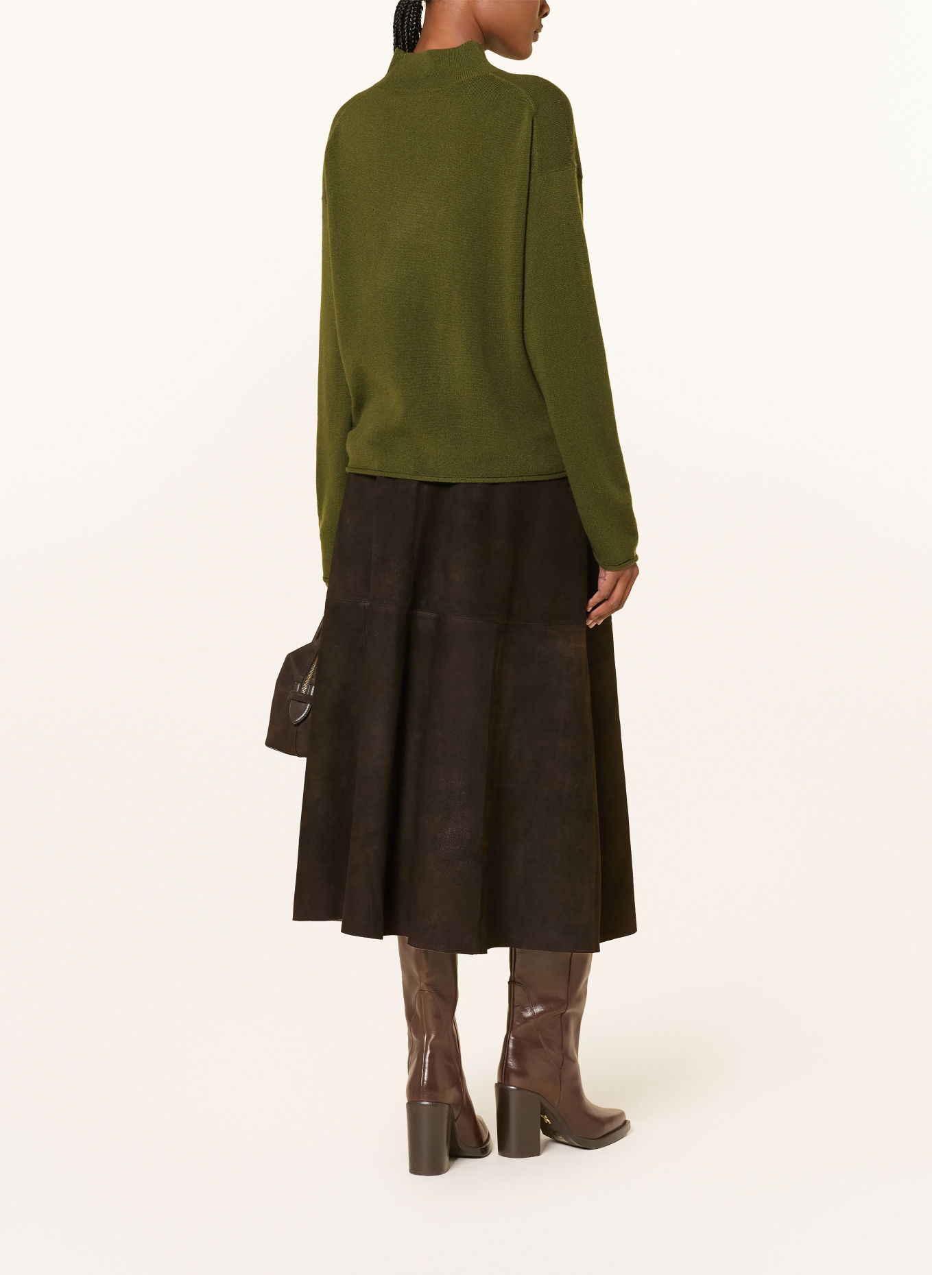 RIANI Sweaters made with merino wool and cashmere: OLIVE
