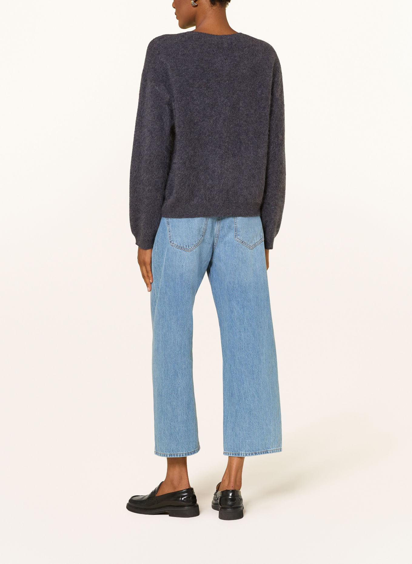 RIANI Cardigan made with merino wool: DARK GRAY