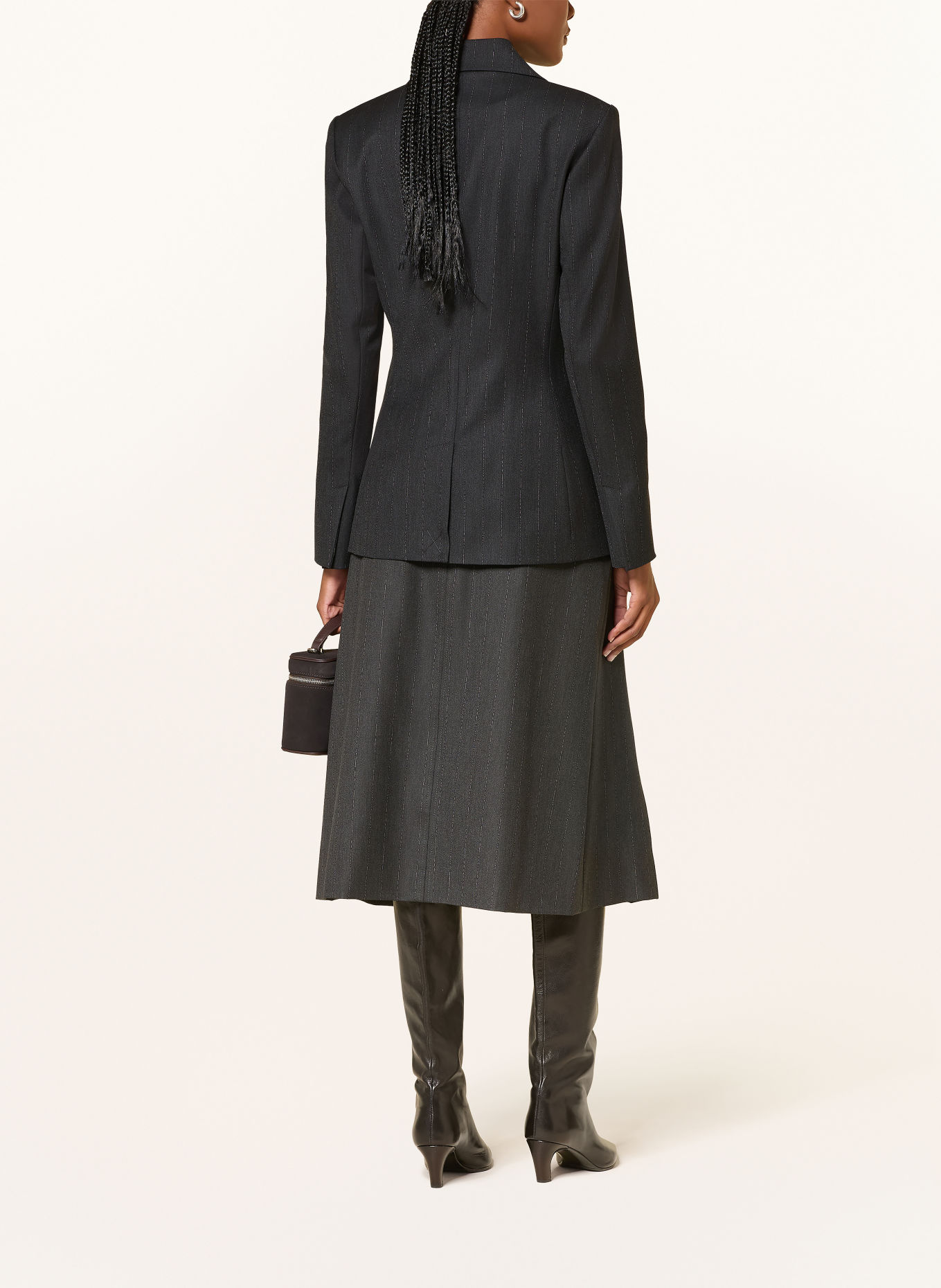 RIANI Blazer: DONKERGRIJS / WIT