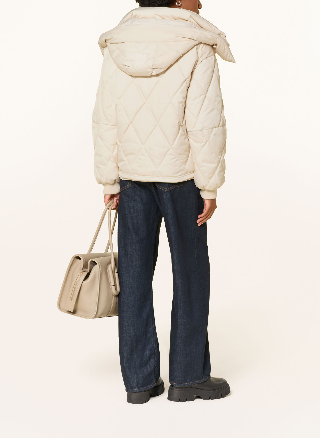 RIANI Steppjacke zum Wenden mit abnehmbarer Kapuze: ECRU