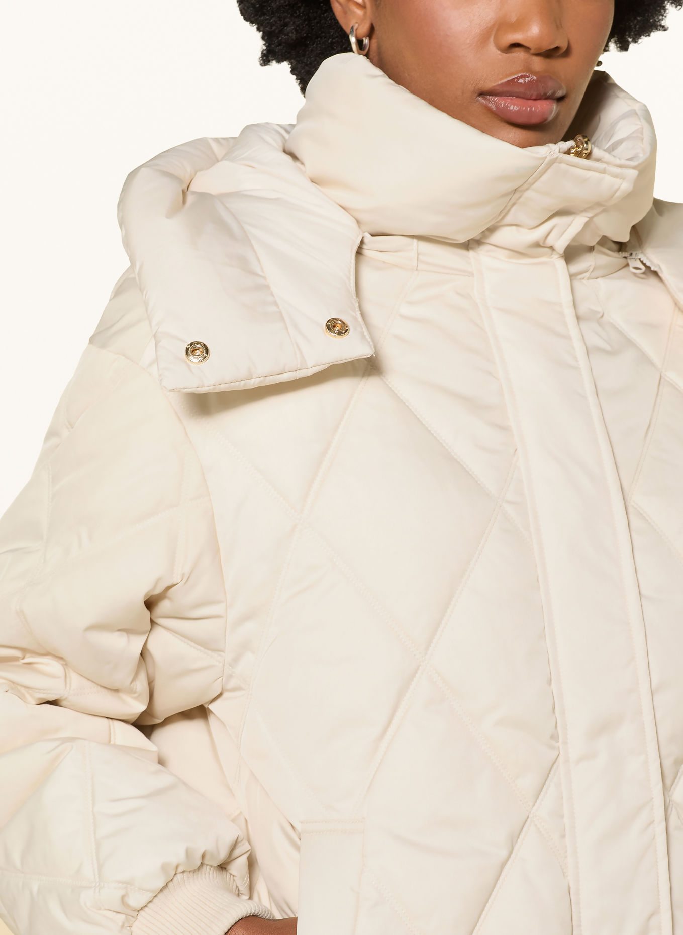 RIANI Steppjacke zum Wenden mit abnehmbarer Kapuze: ECRU